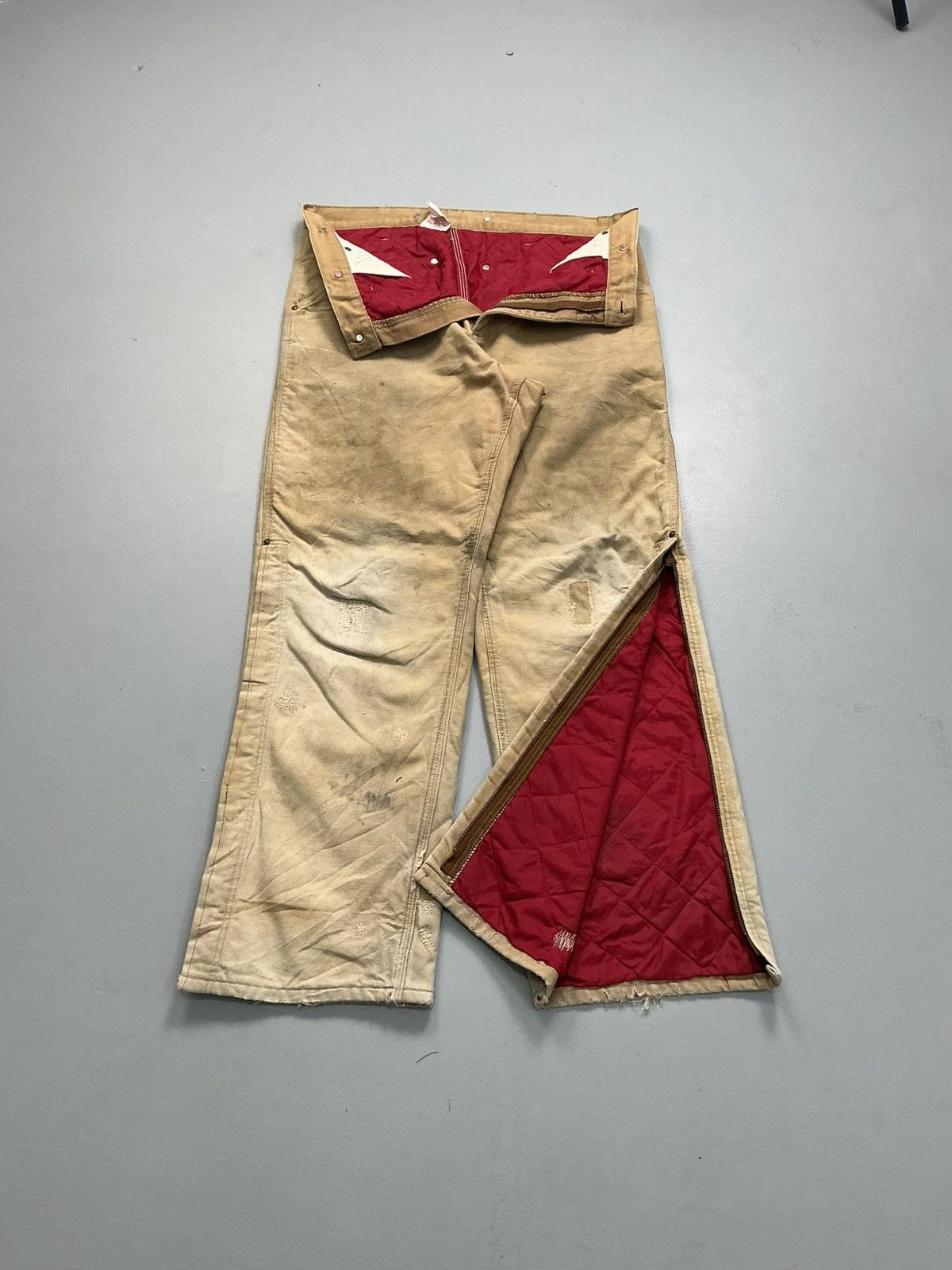 Carhartt 90s Vintage Carhartt WQ106 quinted line carpenter denim Size US 36 / EU 52 - 1 Thumbnail