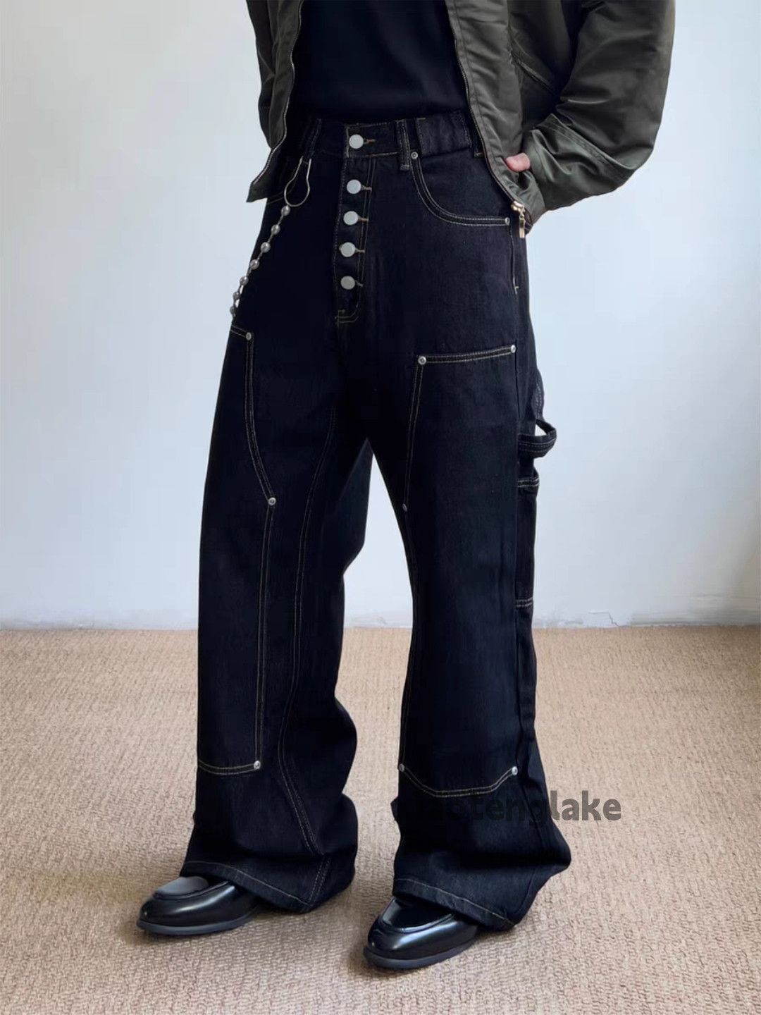 Jean xz vintage loose baggy skate hiphop flared cargo jeans Size US 28 / EU 44 - 6 Thumbnail
