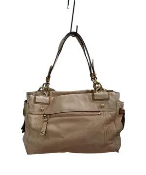Coach COACH Peyton Leather Carryall Bag Beige Polka Dot Lining Size ONE SIZE - 2 Thumbnail