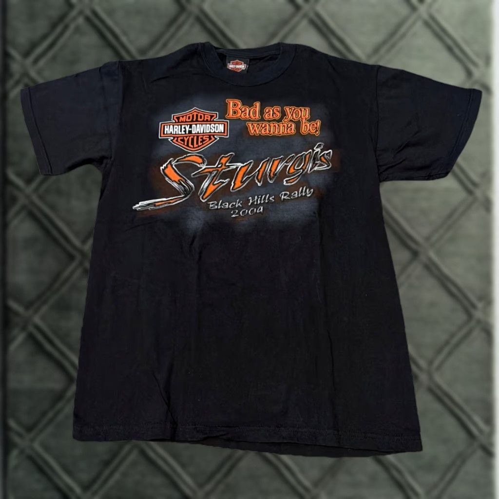 Harley Davidson VINTAGE Harley-Davidson Sturgis Black Hills Rally Biker T-Shirt M Medium Mens Black Shirts Size US M / EU 48-50 / 2 - 1 Thumbnail