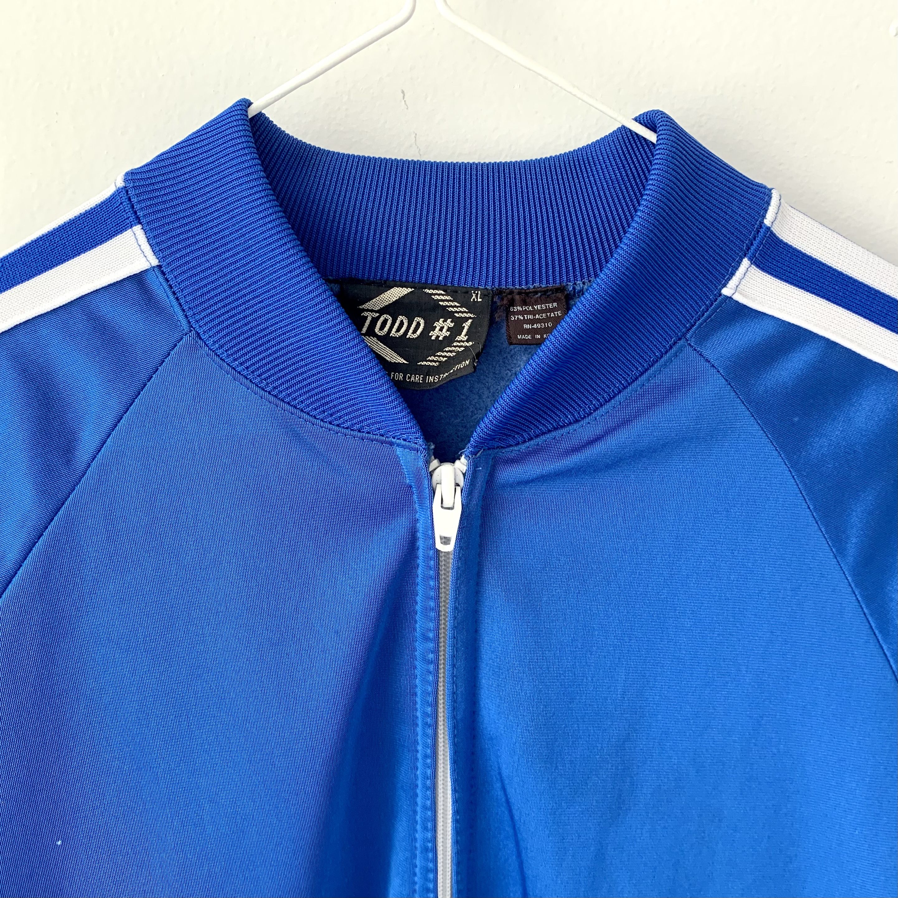 Other Vintage 80s striped zipper warm-up jacket Size US L / EU 52-54 / 3 - 7 Thumbnail