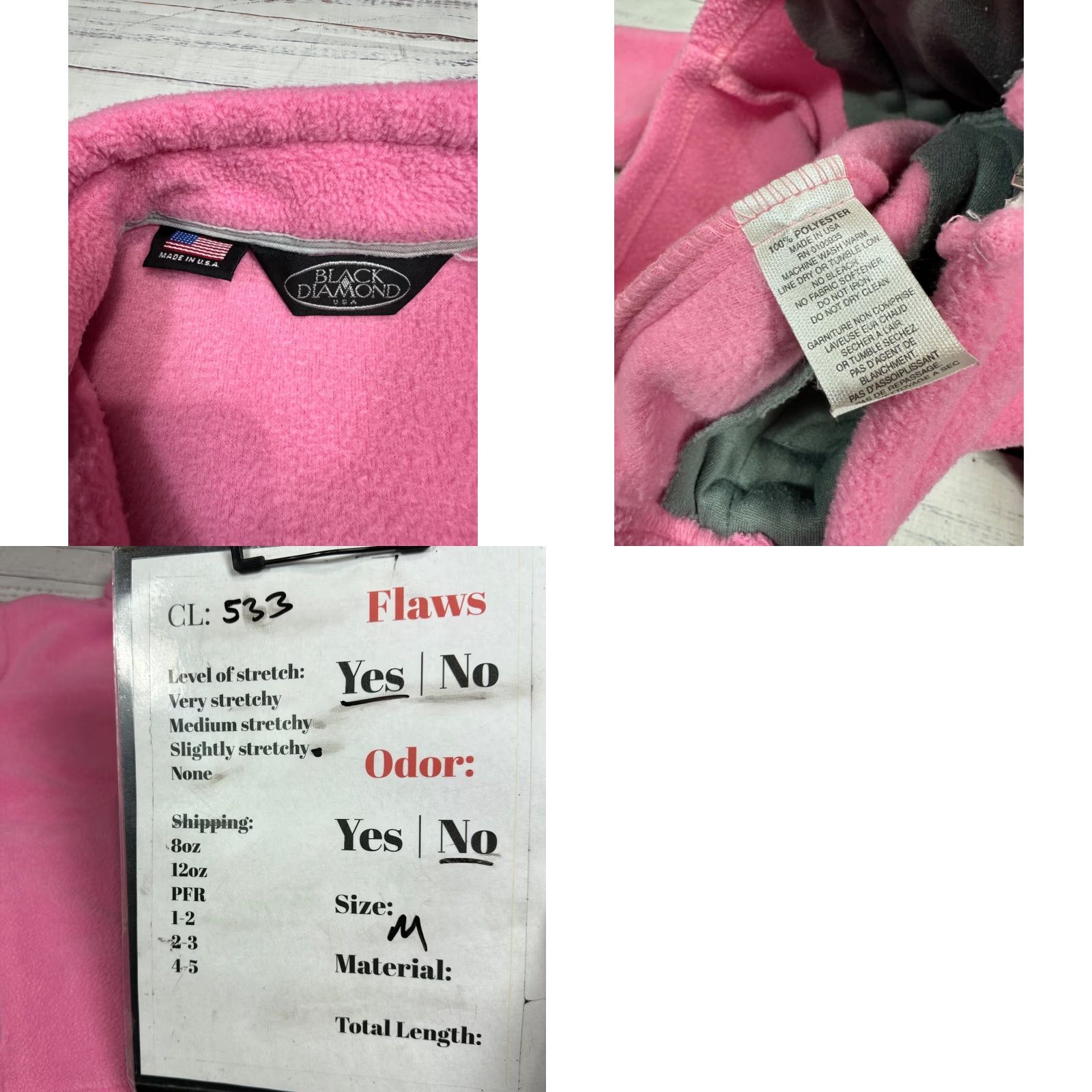 Black Diamond Black Diamond Womens Front Zip Fleece Jacket Sz M Pink Pockets Long Sleeve USA Size M / US 6-8 / IT 42-44 - 8 Thumbnail