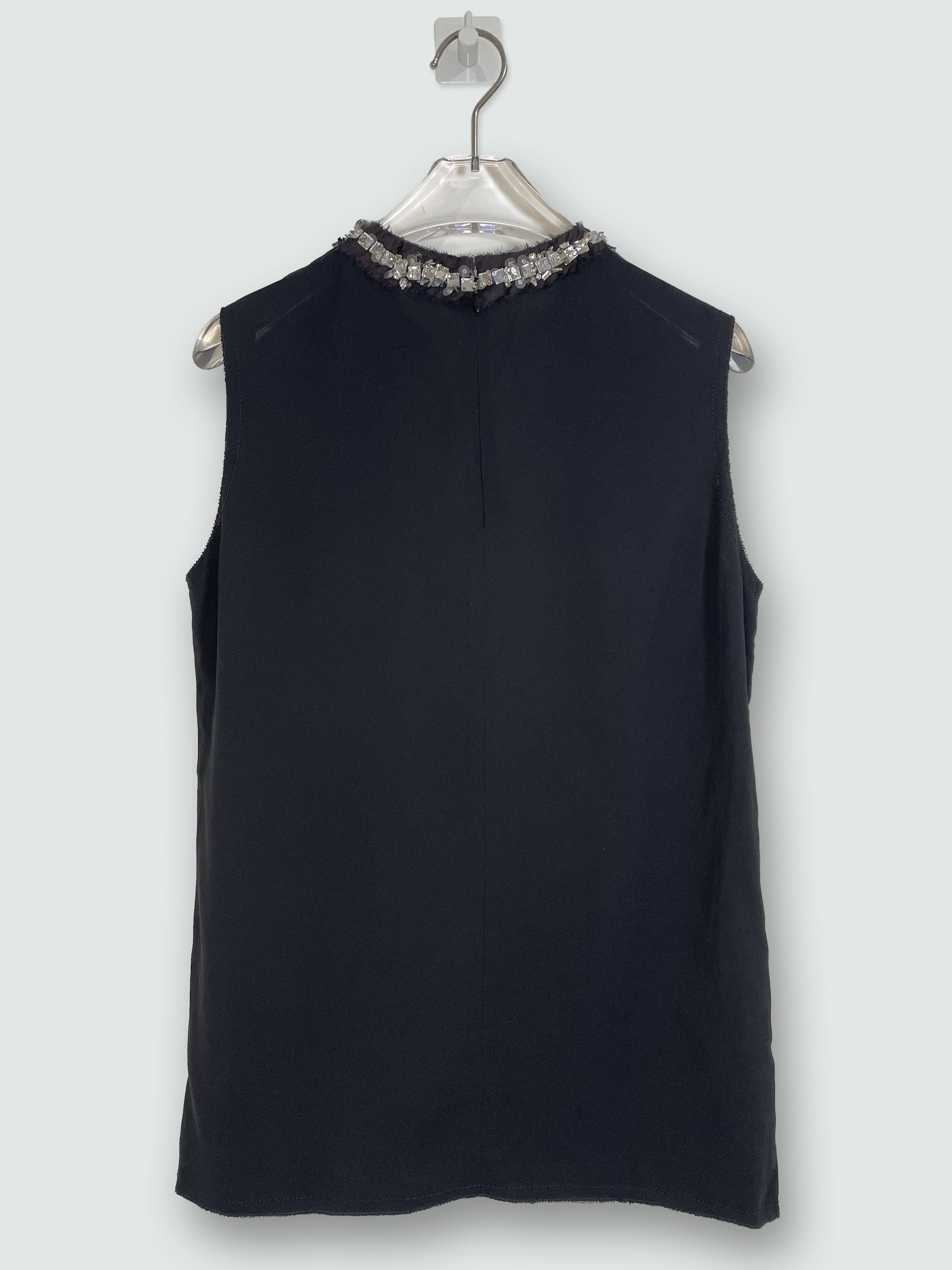 Miu Miu Black Lace Ruffle Embellishe Gothic Lolita Top | IT38 XSmall Size XS / US 0-2 / IT 36-38 - 2 Thumbnail