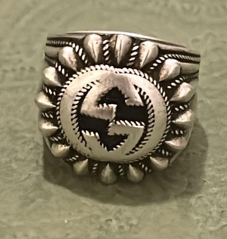 Gucci Gucci Interlocking G 20MM Silver 925 Ring Size ONE SIZE - 1 Thumbnail