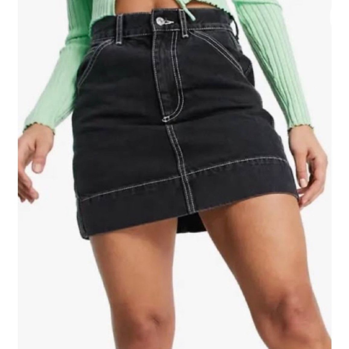 Topshop Topshop Women's Mini Cargo Jean Skirt Size 28" / US 6 / IT 42 - 1 Thumbnail