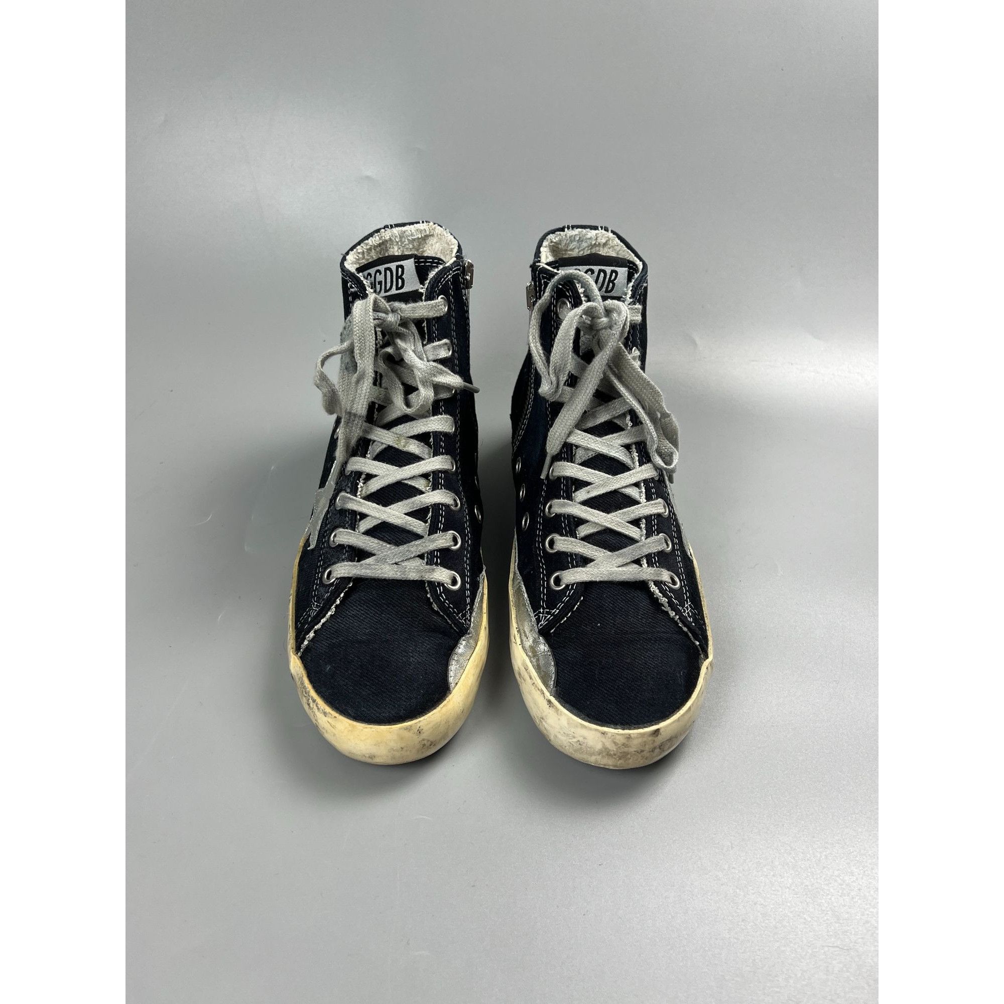 Golden Goose Golden Goose Francy Hi Top Denim Sneakers (Y0781) Size US 8 / IT 38 - 4 Thumbnail