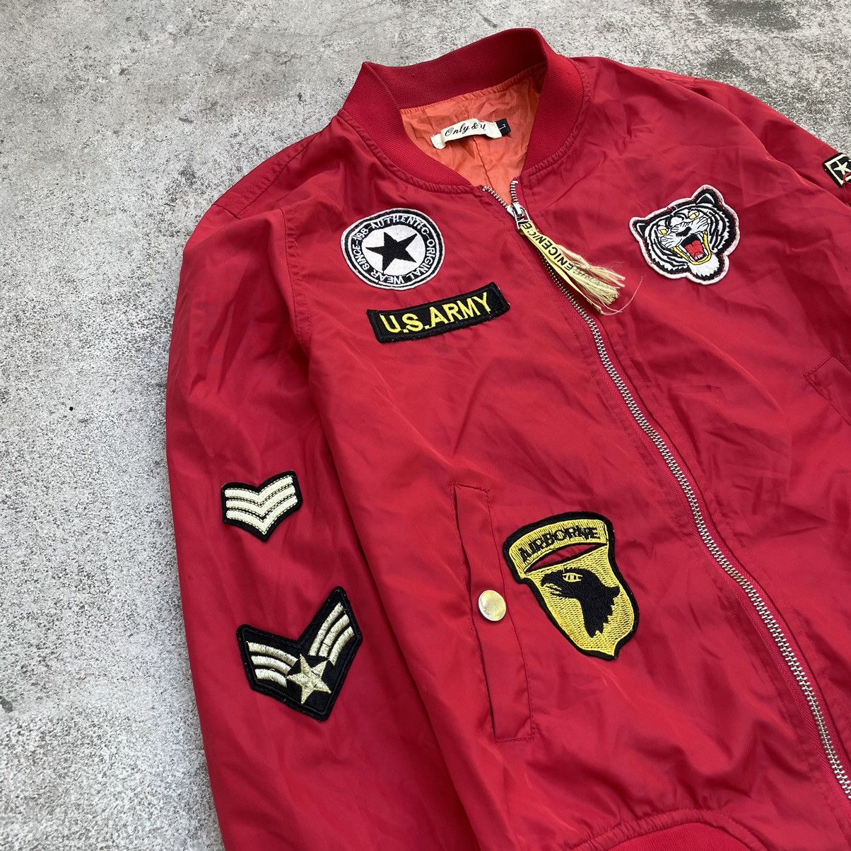 Vintage Vintage Y2K Red Bomber Army Military Patches Streetwear M Size M / US 6-8 / IT 42-44 - 3 Thumbnail