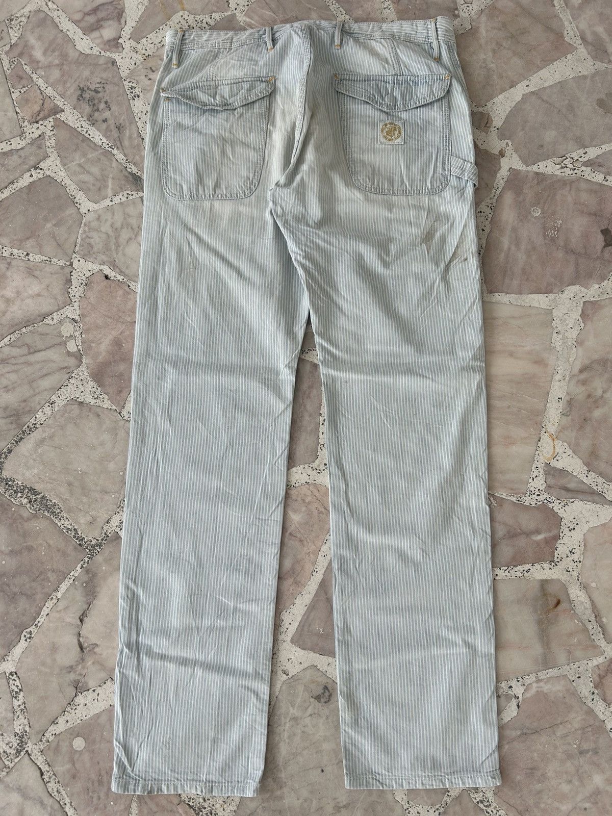 Diesel Vintage Carpenter Diesel Stripe Blue Denim Size US 31 - 2 Thumbnail