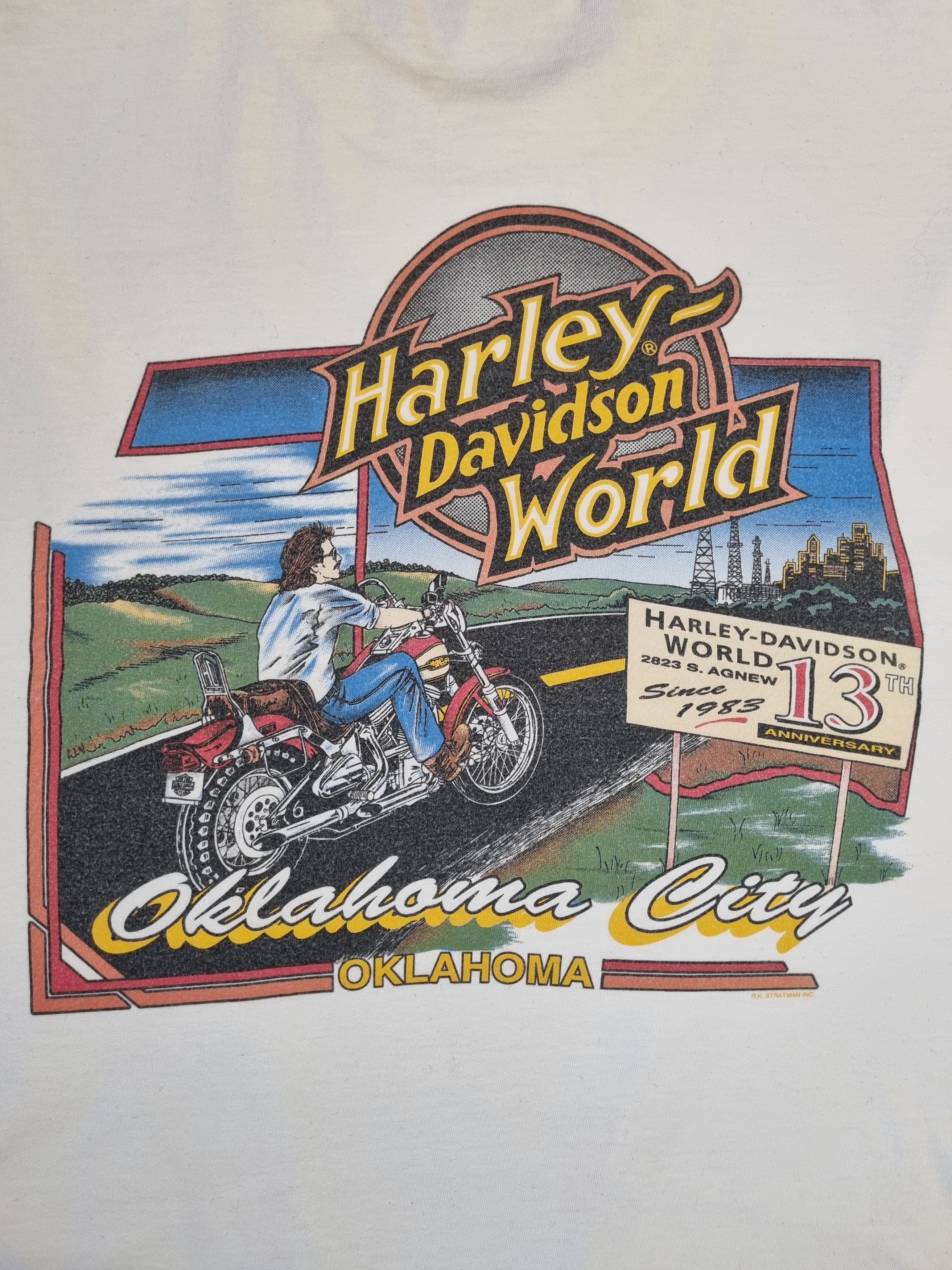 Harley Davidson Vintage 1996 Harley Davidson Flame Logo Oklahoma Long Sleeve Size US M / EU 48-50 / 2 - 10 Thumbnail