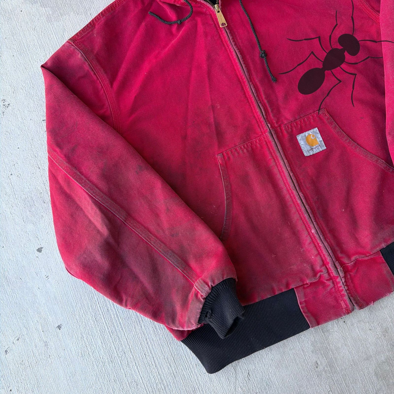 Carhartt × Vintage Carhartt JR100 red hooded work wear jacket Size US L / EU 52-54 / 3 - 2 Thumbnail