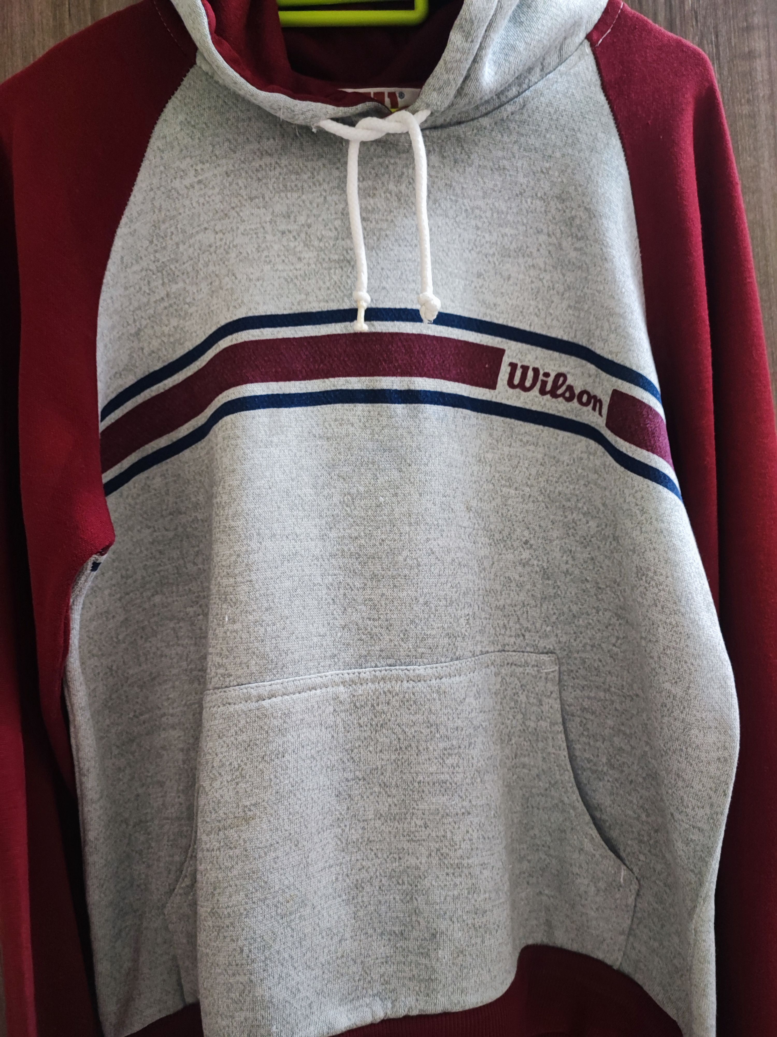 Vintage Rare! Vintage 80's Wilson Two Tone Raglan Hoodie Size US M / EU 48-50 / 2 - 4 Thumbnail