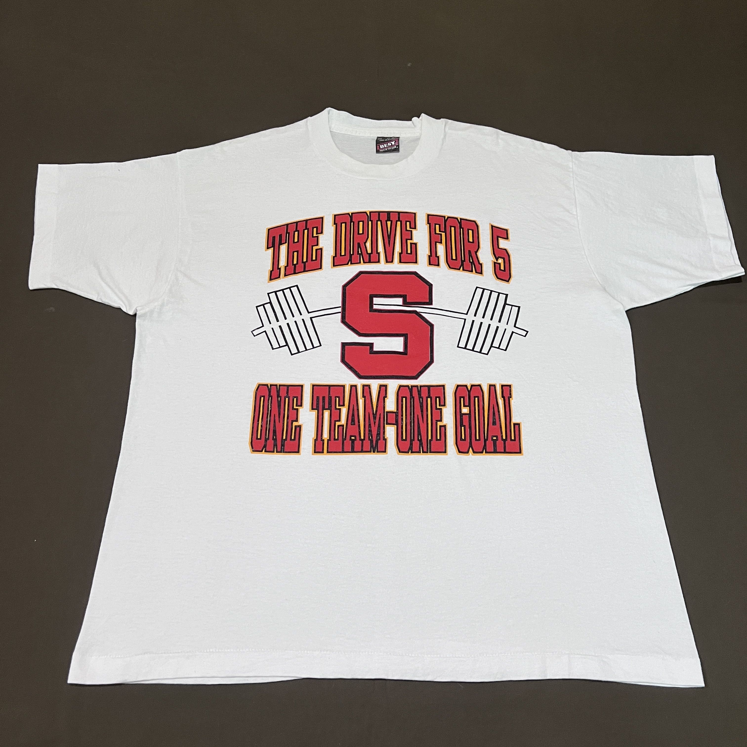 Rap Tees × Vintage Vintage 90s the drive for 5 one team one goal quotes Tee XL Size US XL / EU 56 / 4 - 2 Thumbnail
