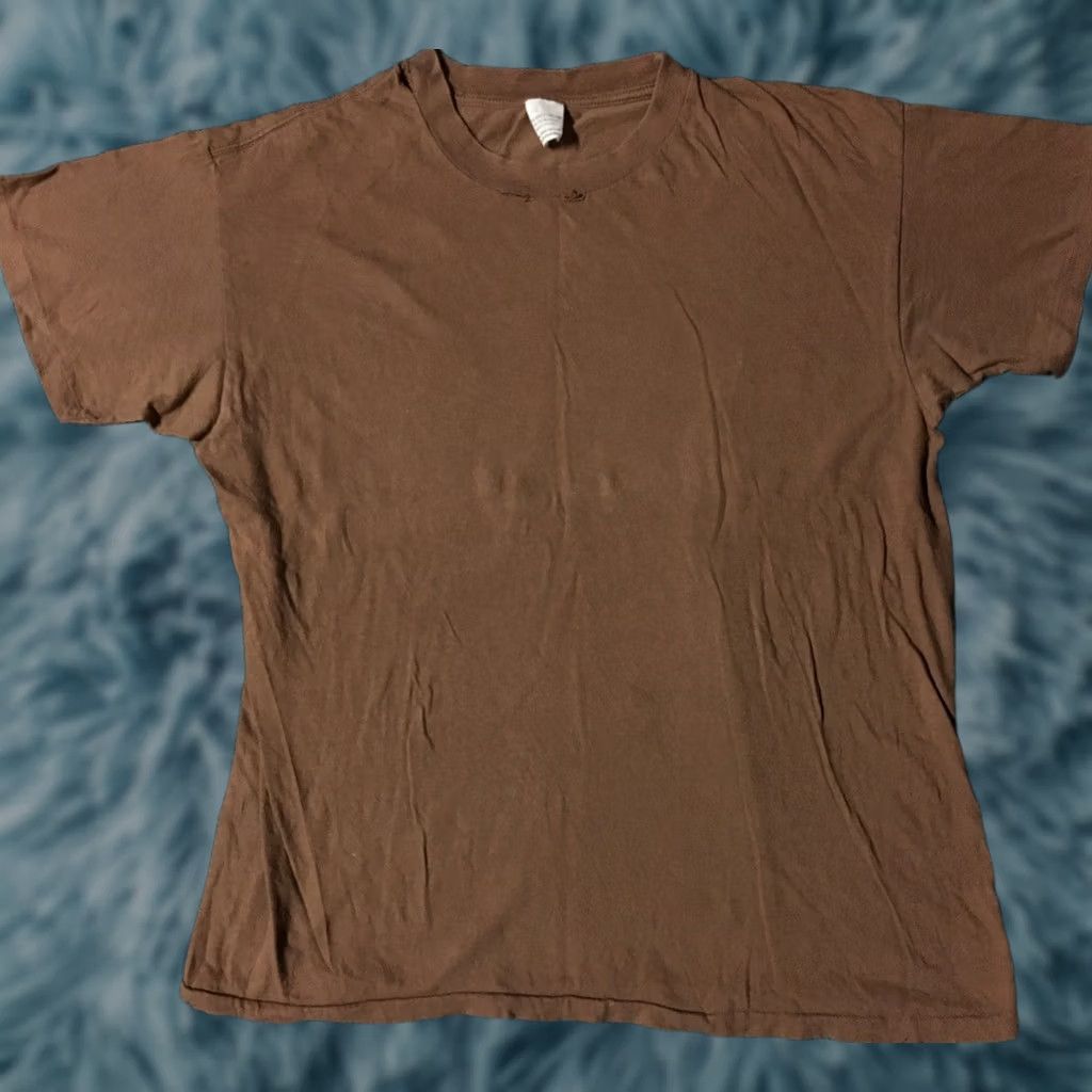 Vintage VINTAGE US Army PFU Distressed Shirt M Mens Brown 90s 80s College Grunge Military Graphic Tee Single Stitch Crew Neck Short Sleeve Size US M / EU 48-50 / 2 - 1 Thumbnail