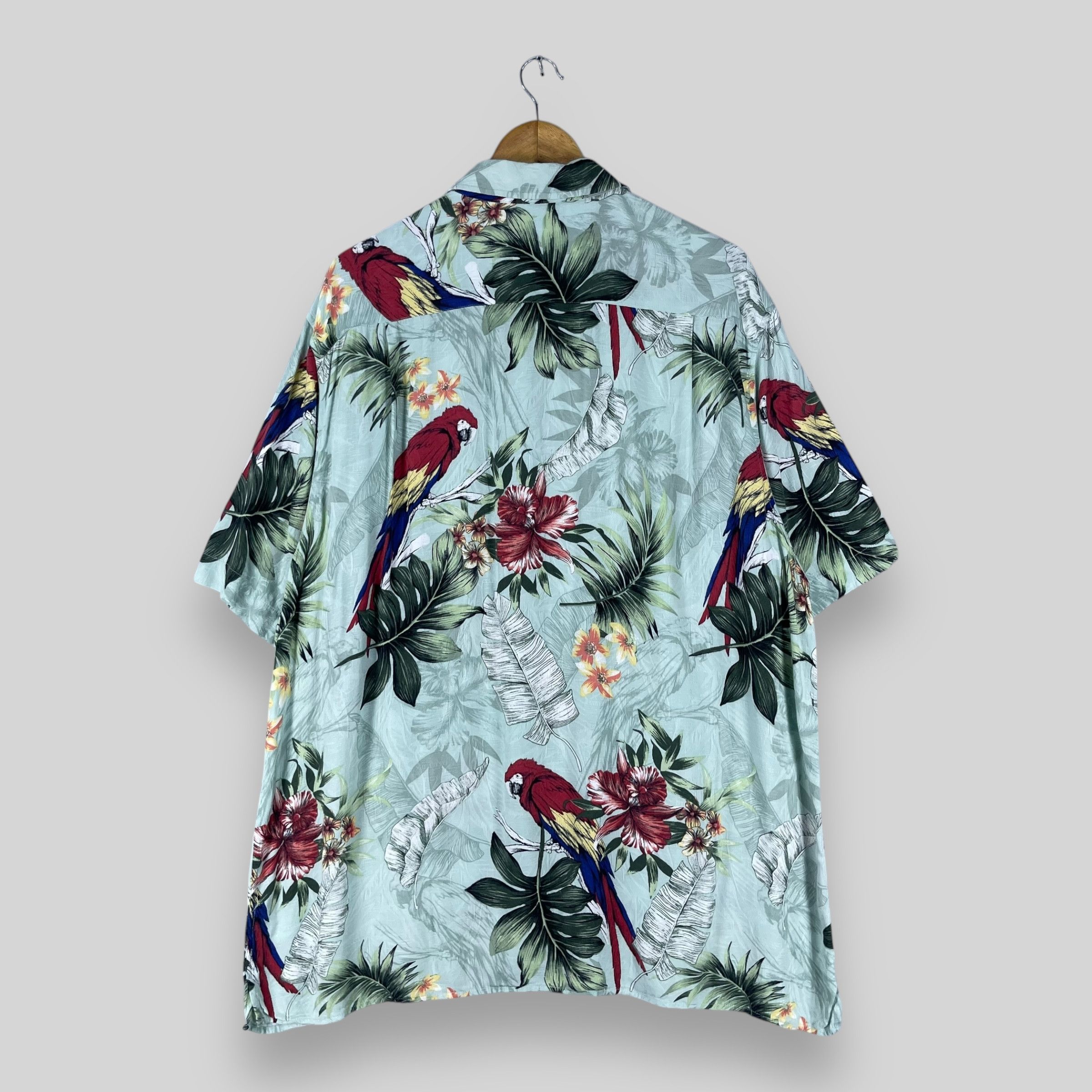Vintage Vintage Hawaii Aloha Tropical Floral Parrot Motive Shirt Size US XXL / EU 58 / 5 - 8 Thumbnail