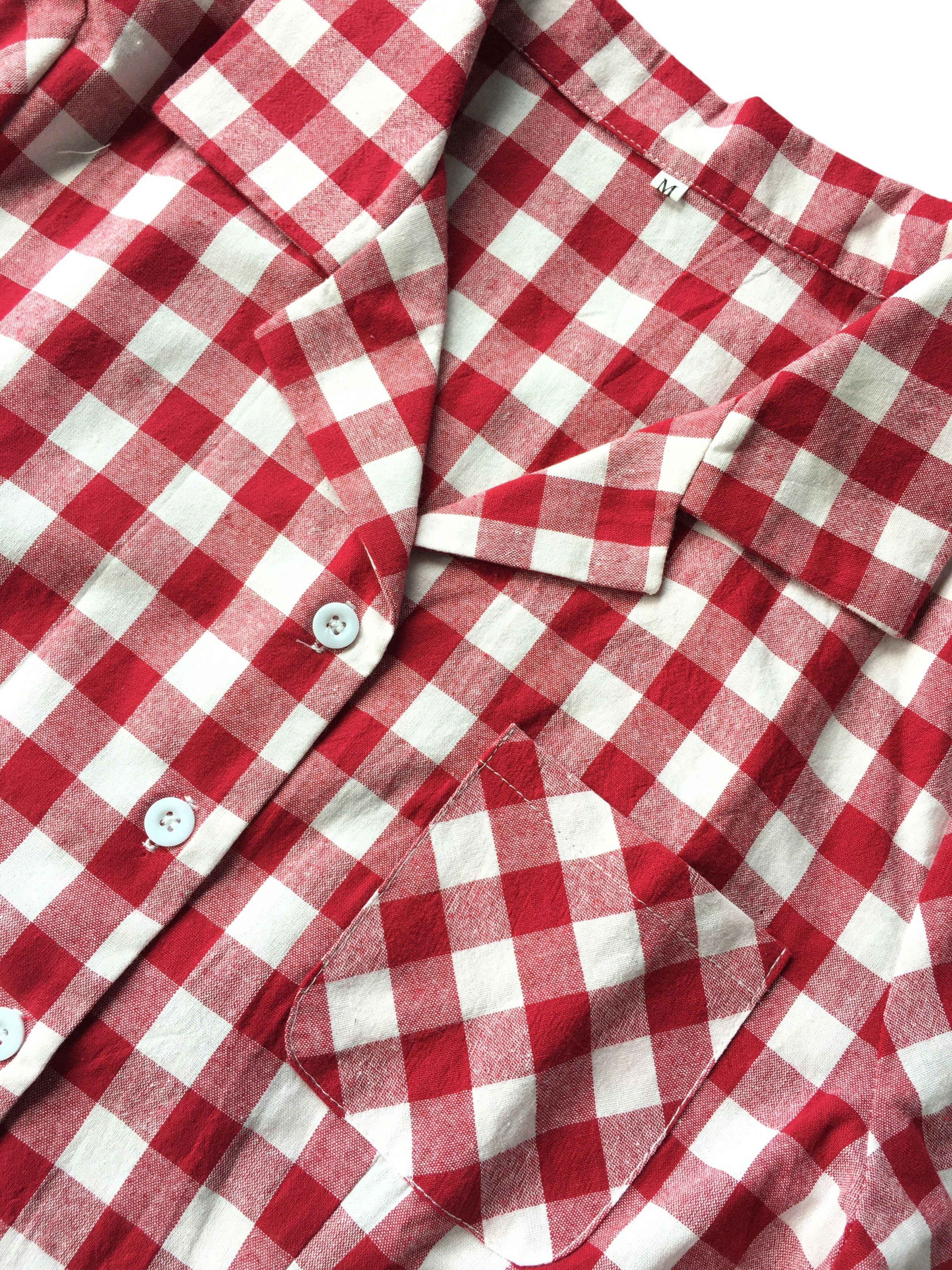 Other Women Casual Shirt Checker Retro Blouse Size XL / US 12-14 / IT 48-50 - 3 Thumbnail