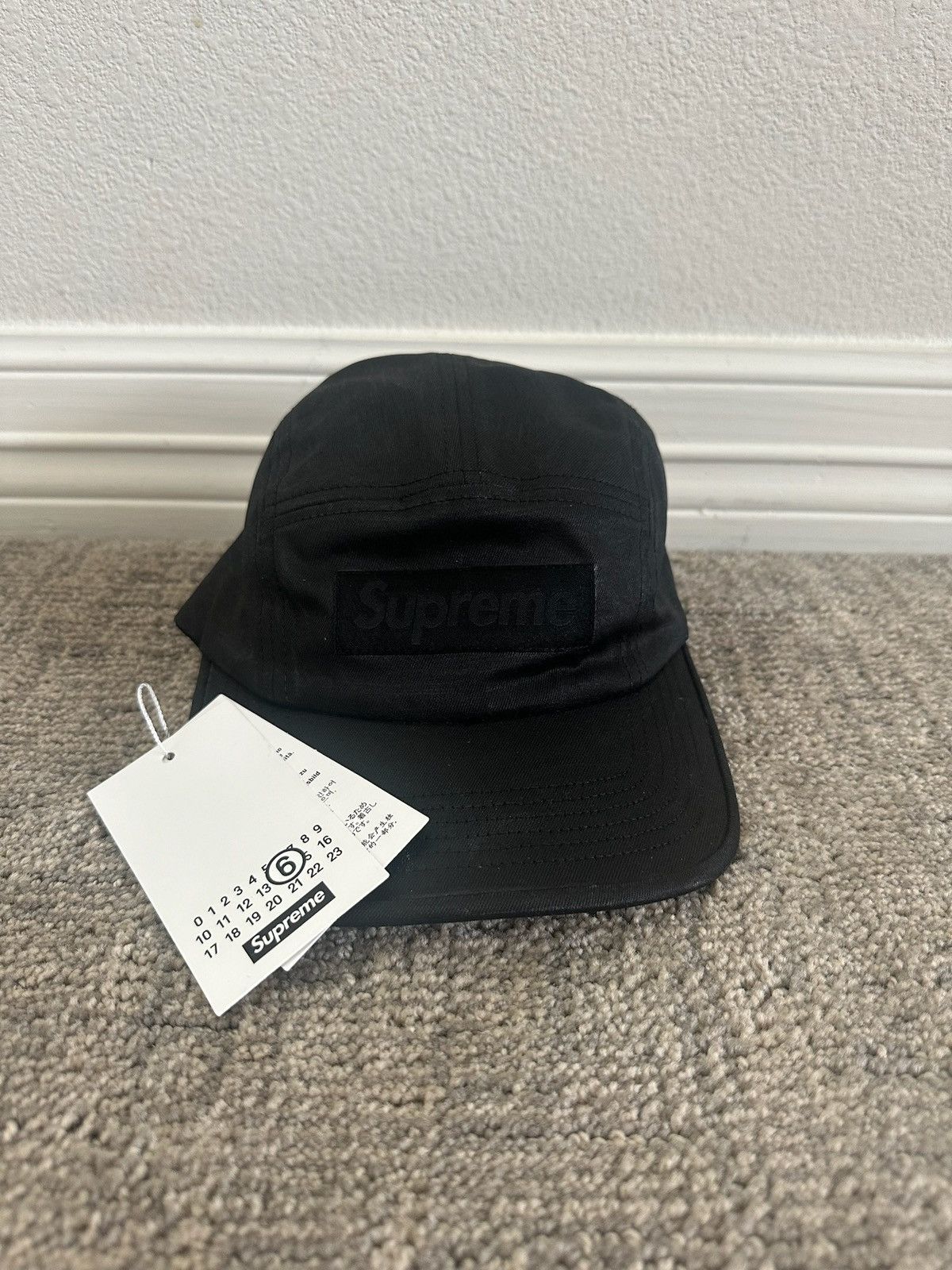 Supreme MM6 Maison Margiela Painted Camp Cap Black - SS24 - US