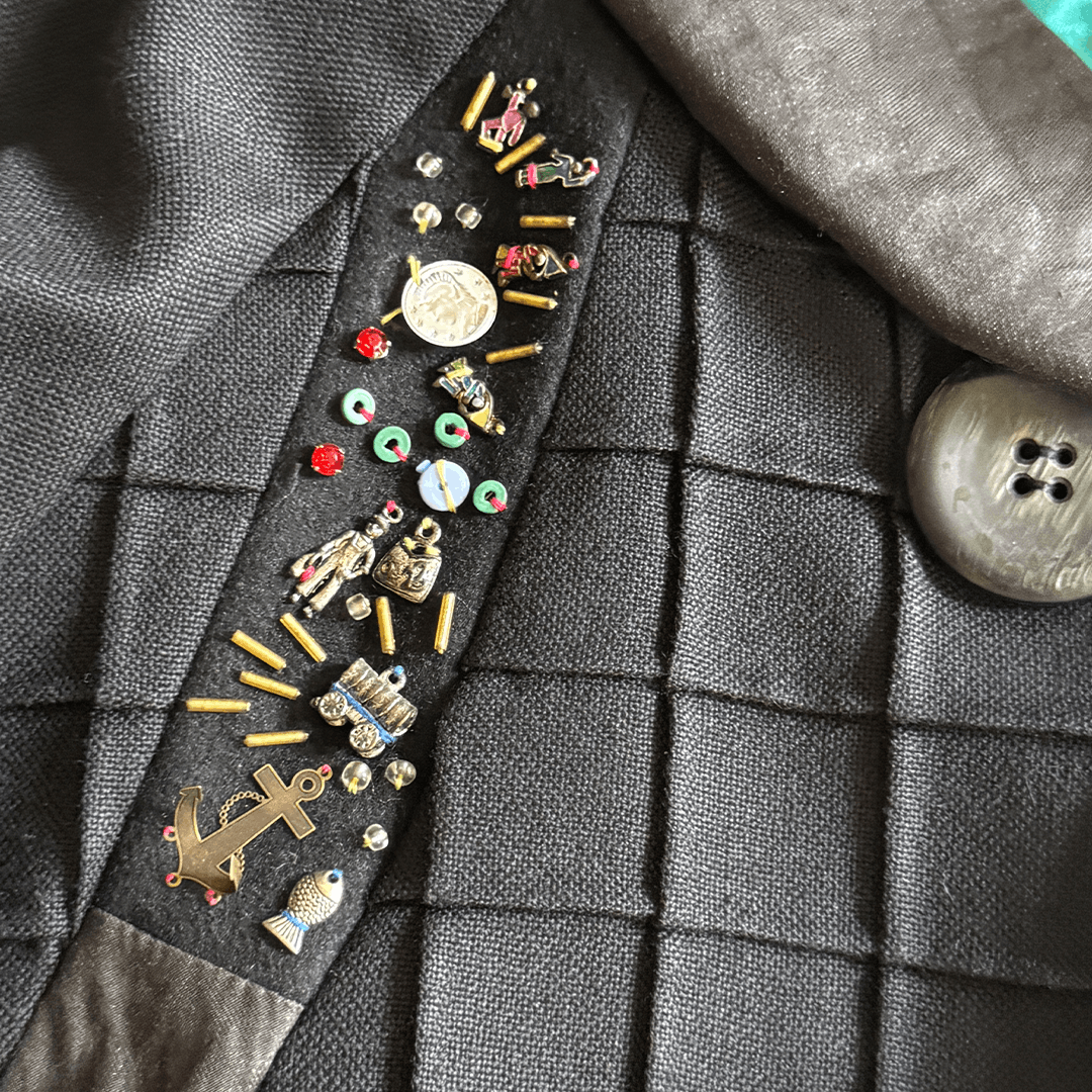 Custo Barcelona Archival Custo Barcelona Embellished Black Grid Jacket Size M / US 6-8 / IT 42-44 - 4 Thumbnail