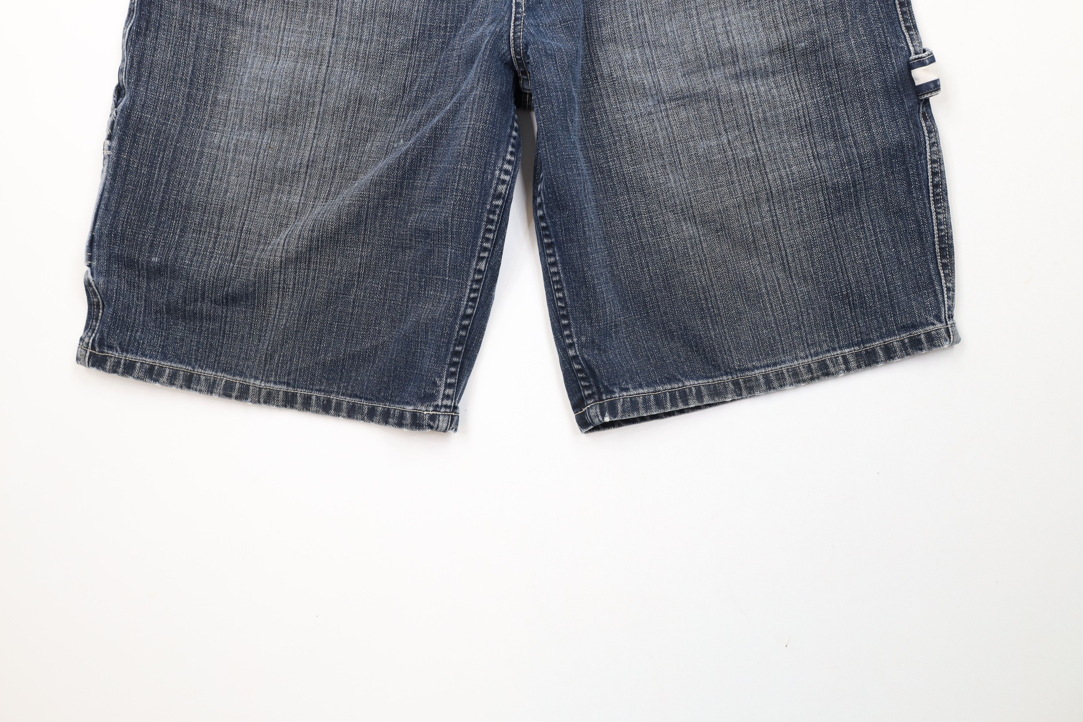 Tommy Hilfiger × Vintage Vintage 90s Tommy Hilfiger Spell Baggy Dungaree Denim Shorts Size US 34 / EU 50 - 4 Thumbnail