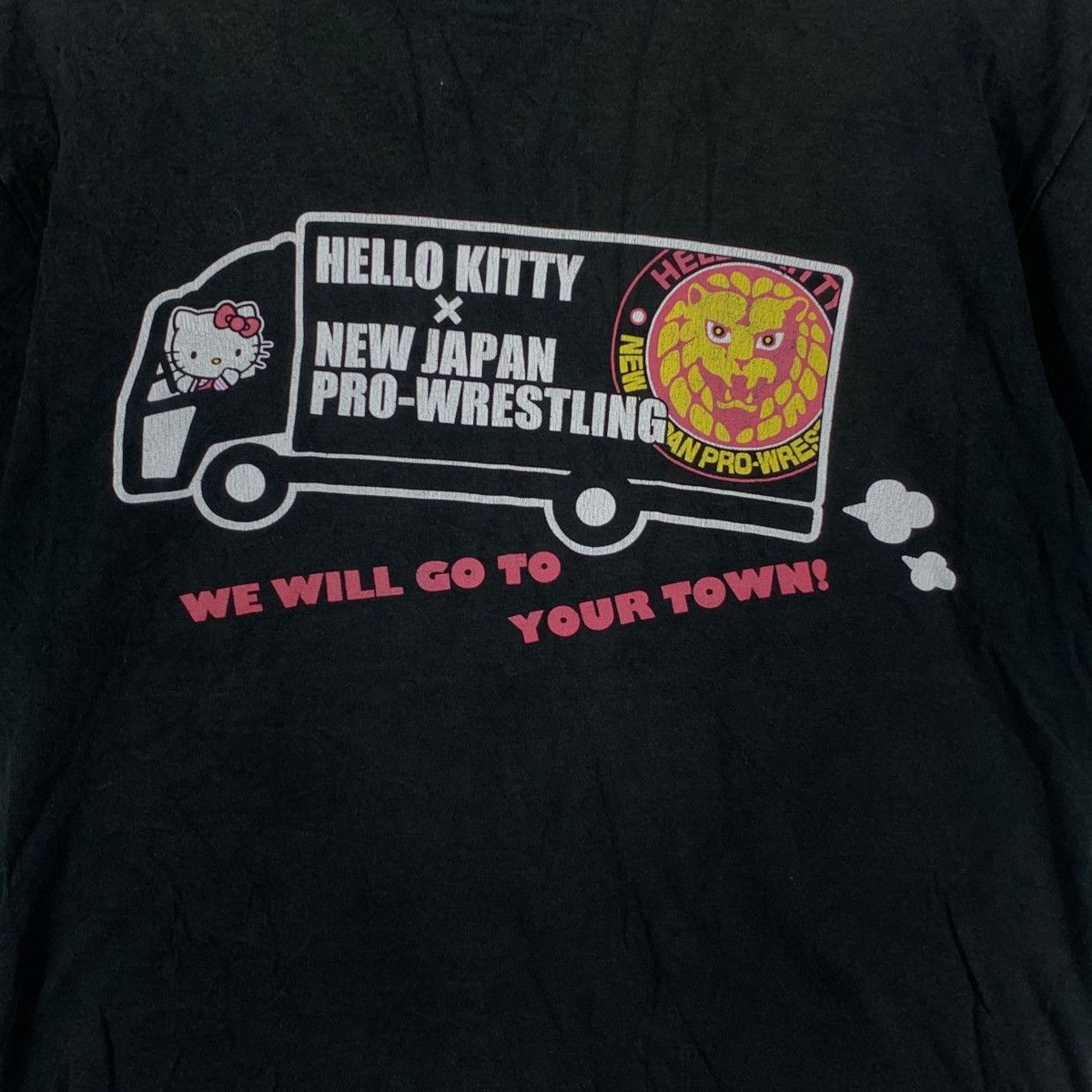 Vintage HELLO KITTY x JAPAN PRO WRESTLING Carton Tee Shirt Top Size L / US 10 / IT 46 - 3 Thumbnail