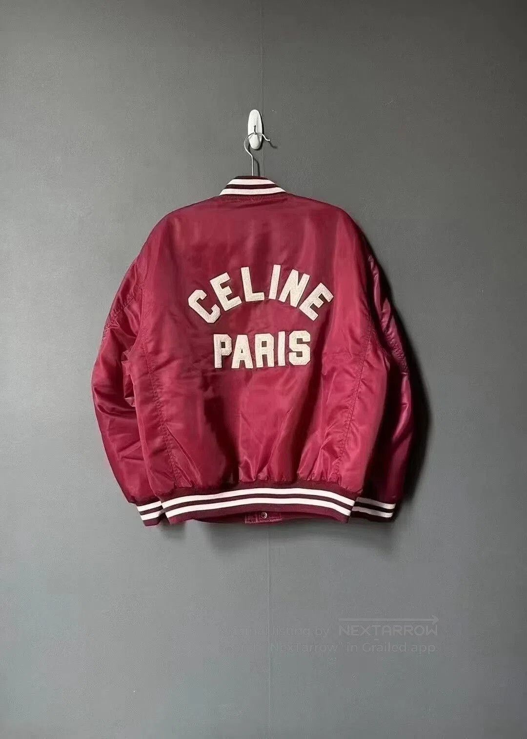 Celine celine maroon baseball cotton jacket. Size US S / EU 44-46 / 1 - 2 Thumbnail