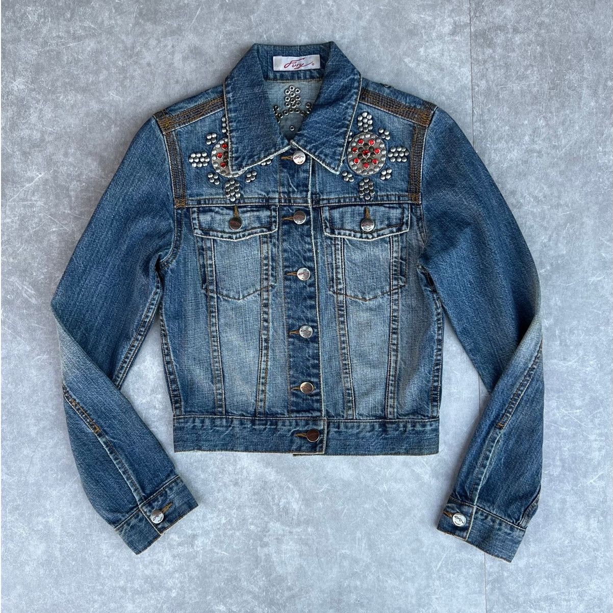 Other 90s Vintage Denim Embellished Jacket -S Size S / US 4 / IT 40 - 1 Thumbnail