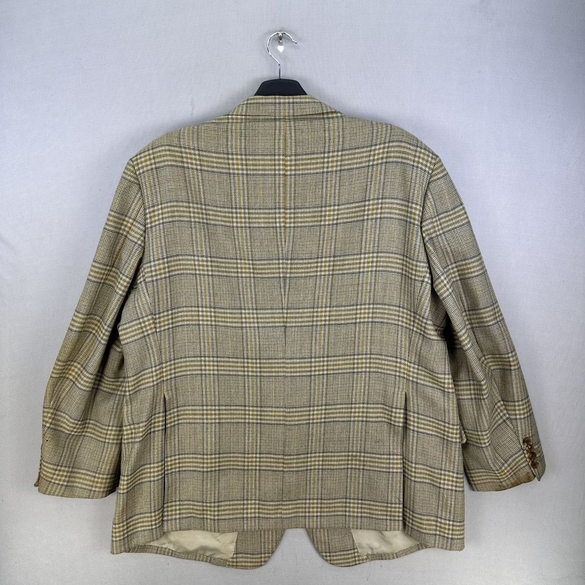 Burberry Vintage 90'a Burberrys New Wool Tartan Check Blazer Size US XL / EU 56 / 4 - 4 Thumbnail