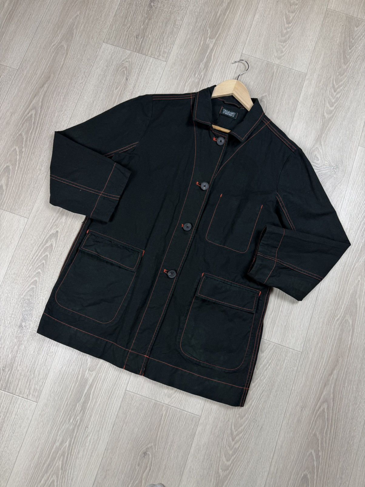 Other Toast Jacket Womens Black Cotton Lightweight Button Front Size M / US 6-8 / IT 42-44 - 3 Thumbnail