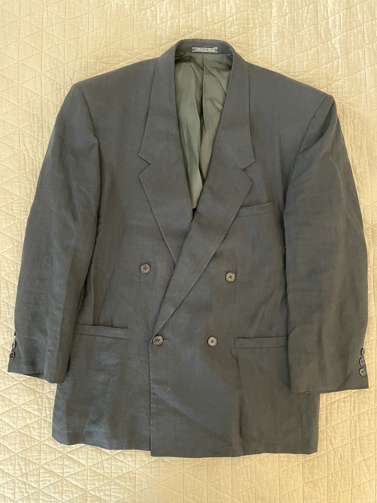 Double Breasted Linen Blazer