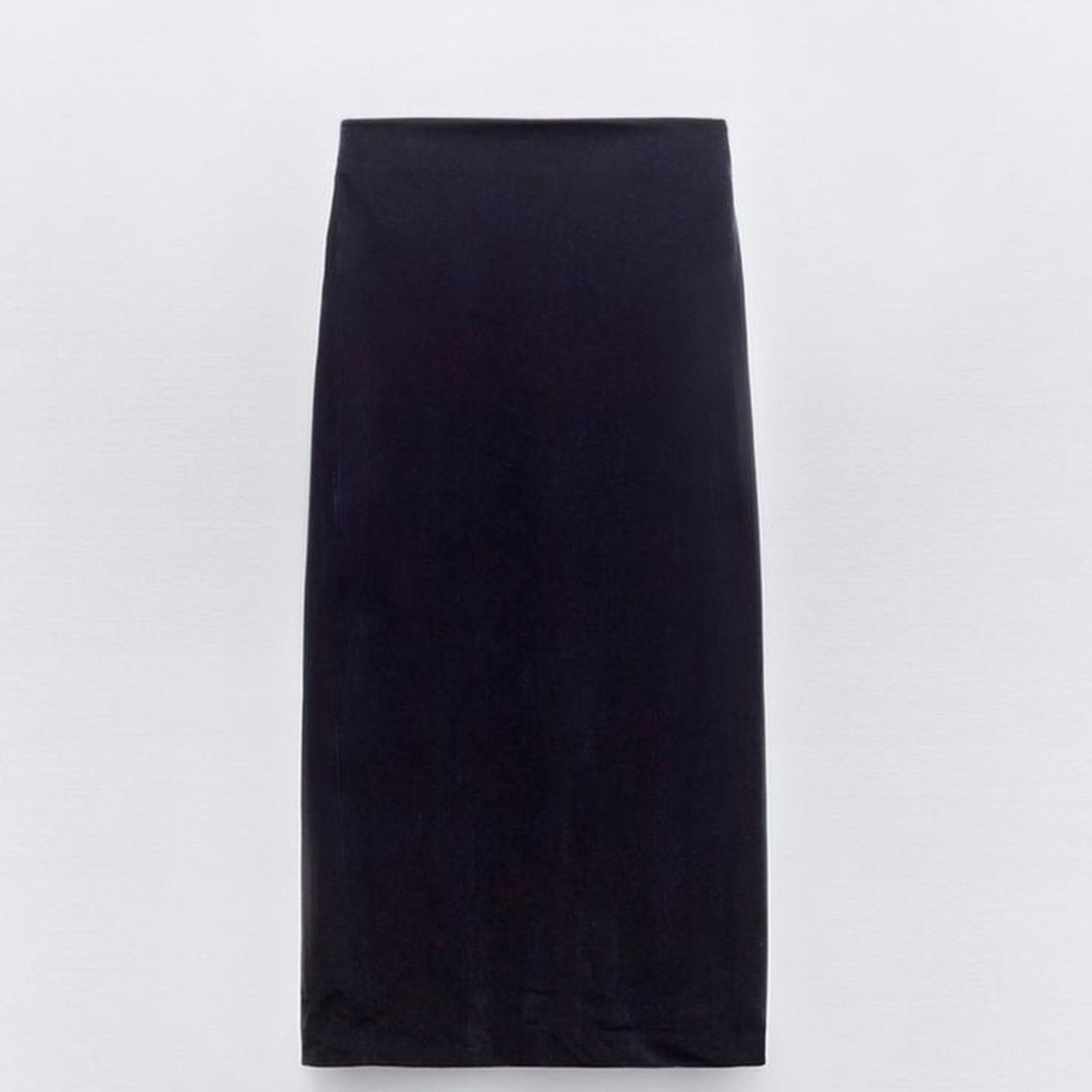 Zara Nwt- Zara-Navy Blue Velvet skirt Size 30" / US 8 / IT 44 - 1 Thumbnail