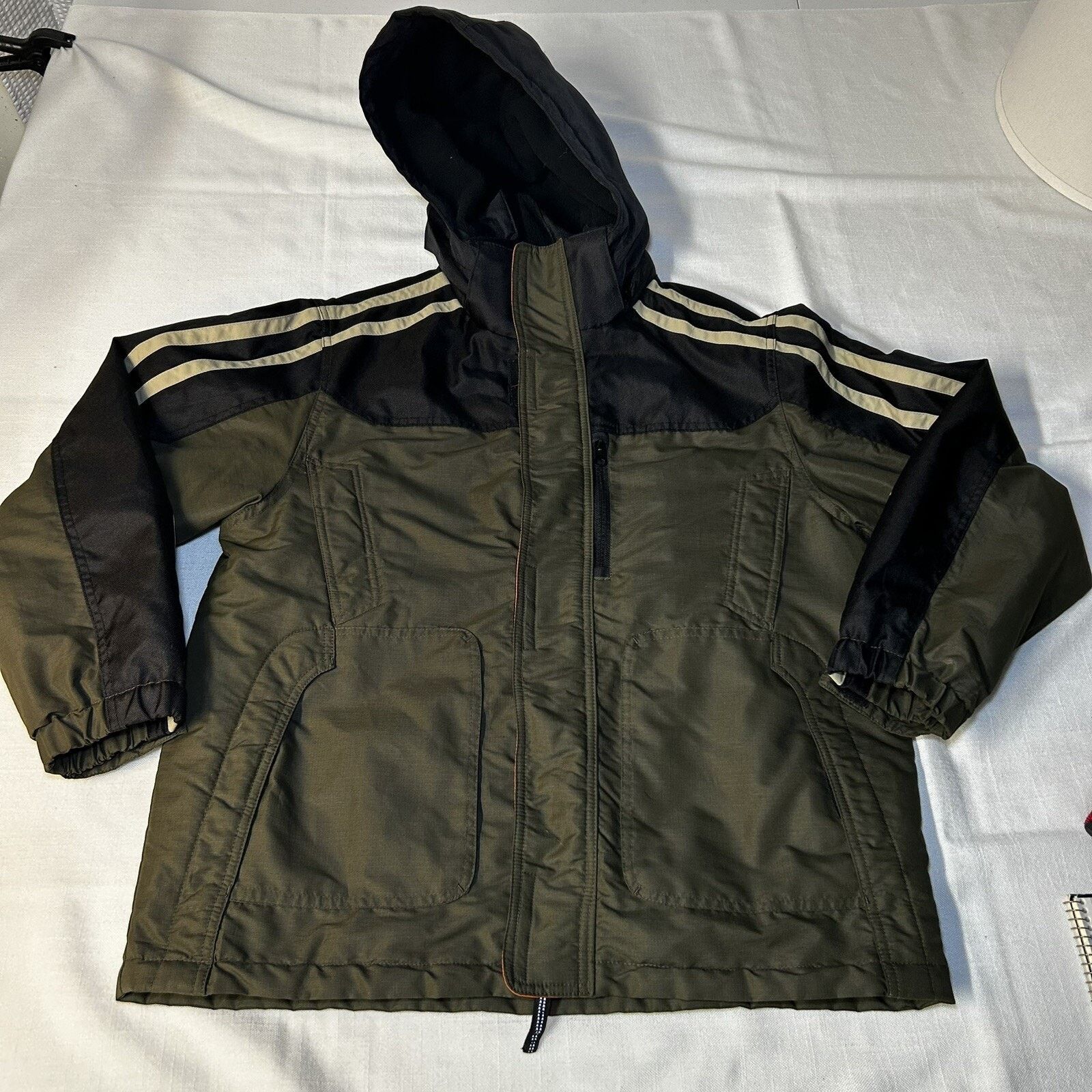 Arizona Jean Co. Arizona Boys L 14/16 Puffer Coat Jacket Ski Green Black Hood Size L / US 10 / IT 46 - 1 Thumbnail