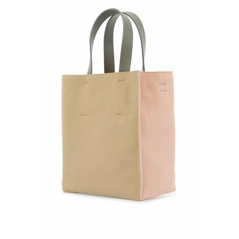 Marni o1s22i1n0525 Size: OS / Calfskin Shopping Bag in Beige/Pink Size ONE SIZE - 2 Thumbnail