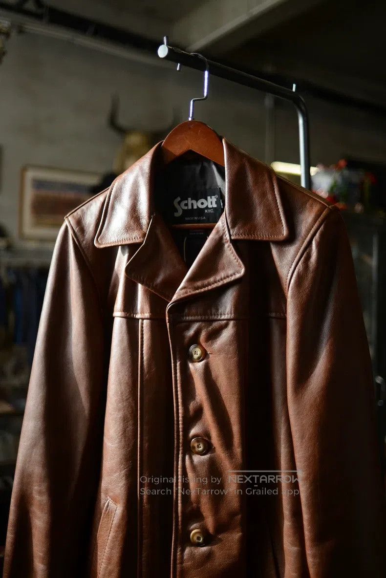 Schott Schott Cowhide midi leather jacket Size US XS / EU 42 / 0 - 2 Thumbnail