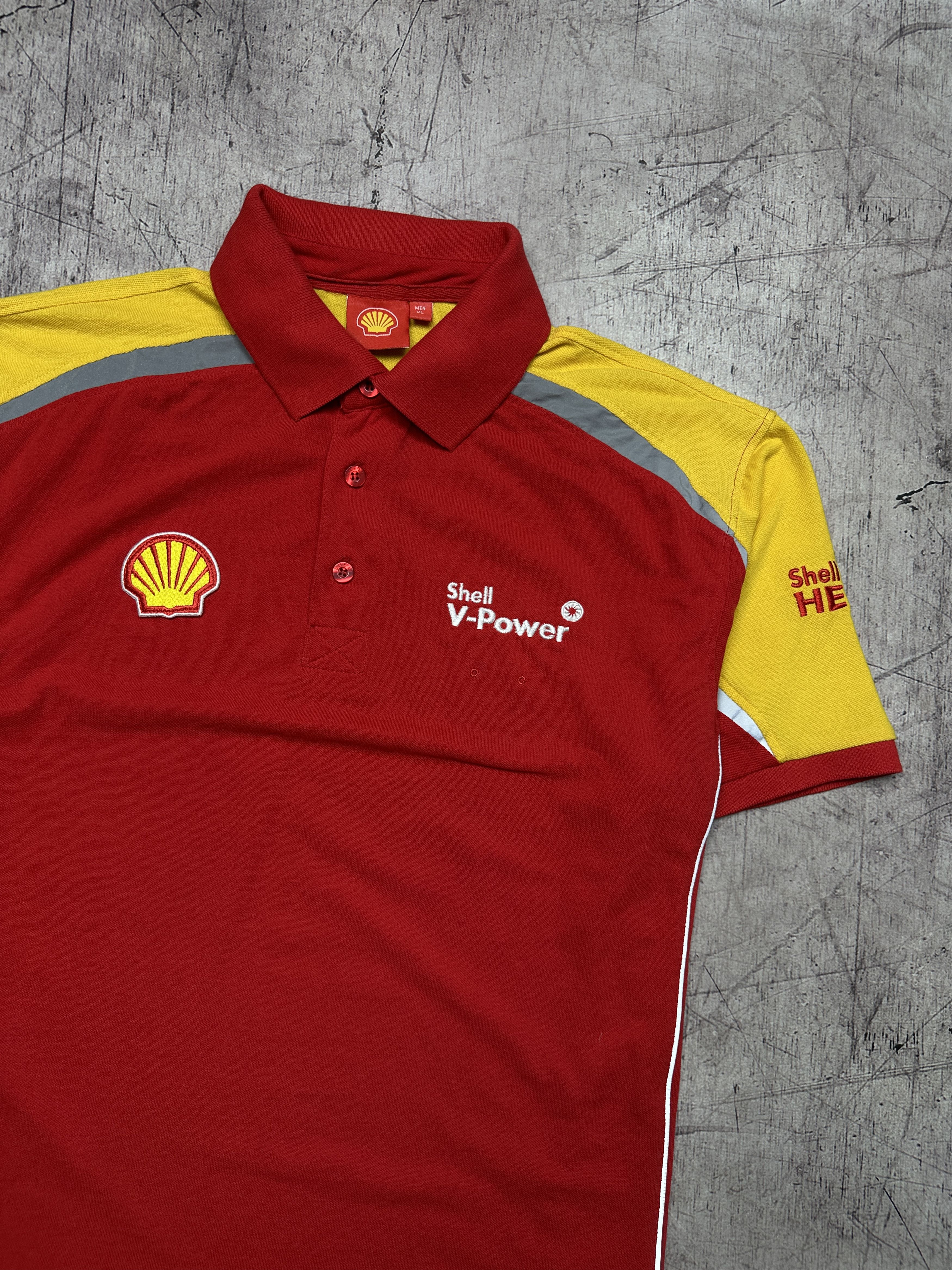 Ferrari Shell Ferrari Team Vintage Mens Polo Shirt Size US XL / EU 56 / 4 - 2 Thumbnail