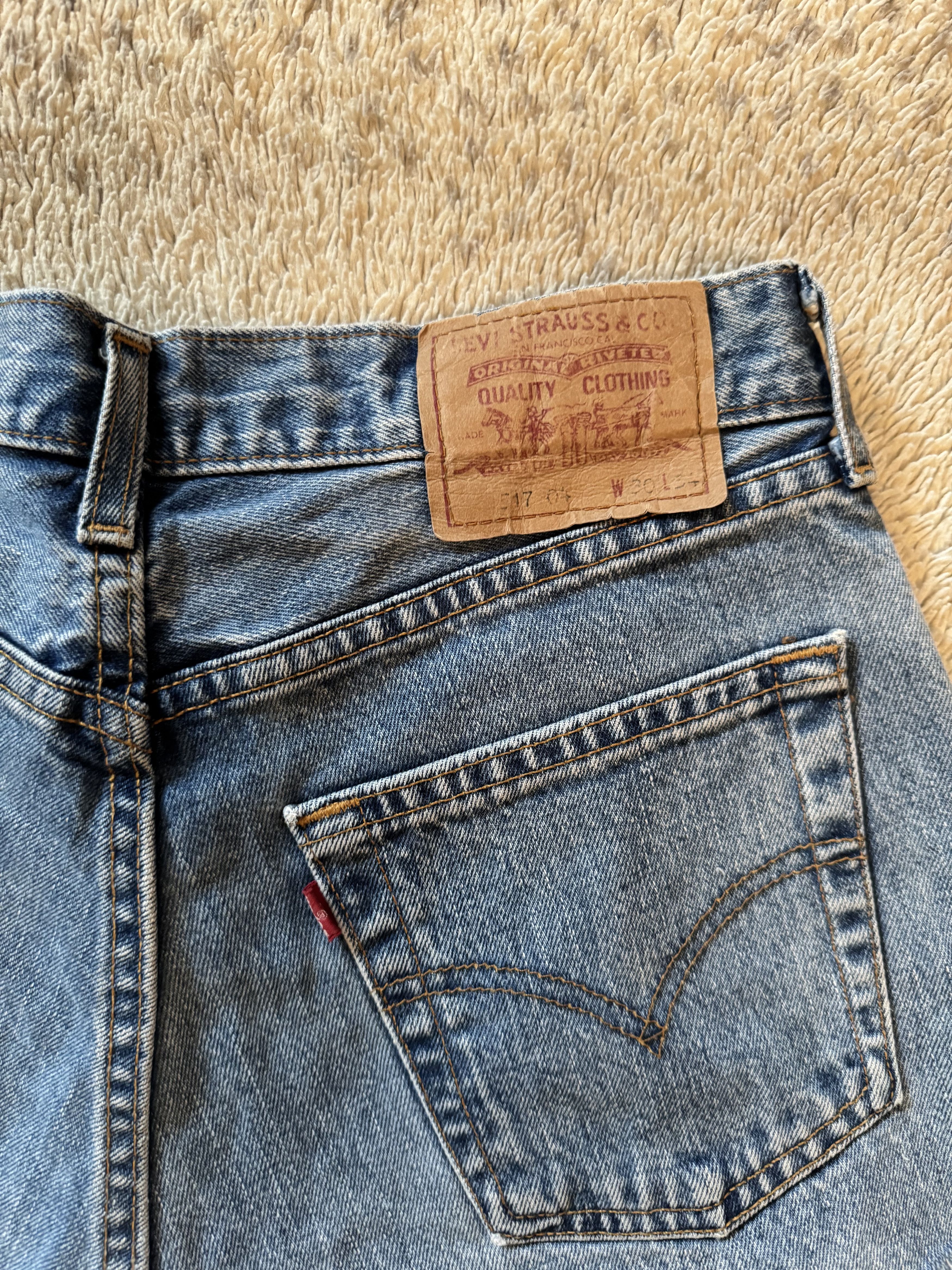 Levi's Levis 517 Vintage 90s Custom Cut Denim Shorts Size 30" / US 8 / IT 44 - 3 Thumbnail