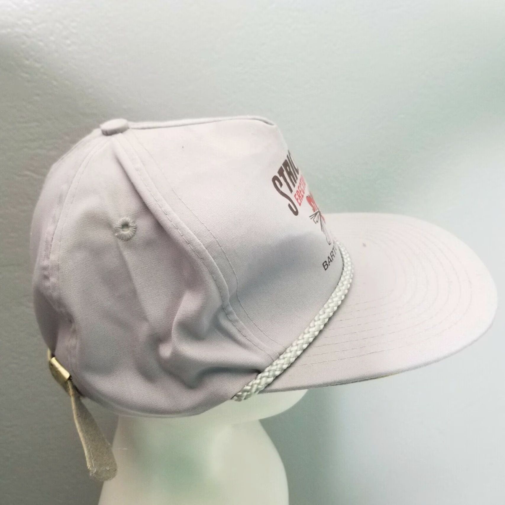 Vintage VINTAGE Strickland Steel Erection Service Company Hat Dad Cap Gray Adjustable Trucker Hat Mens FL Dad Cap Size ONE SIZE - 2 Thumbnail