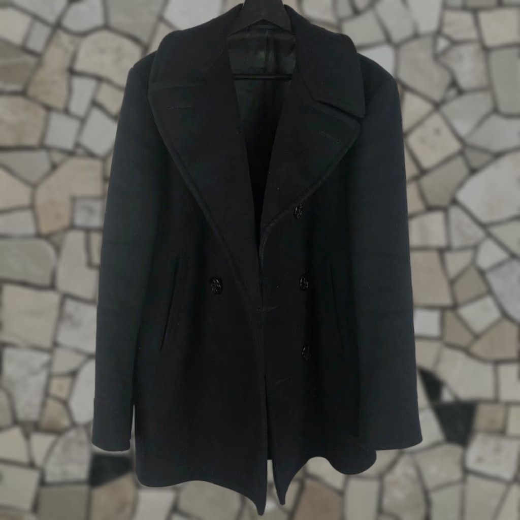 Vintage VINTAGE US Navy Pea Coat Large 100% Wool Size US L / EU 52-54 / 3 - 1 Thumbnail