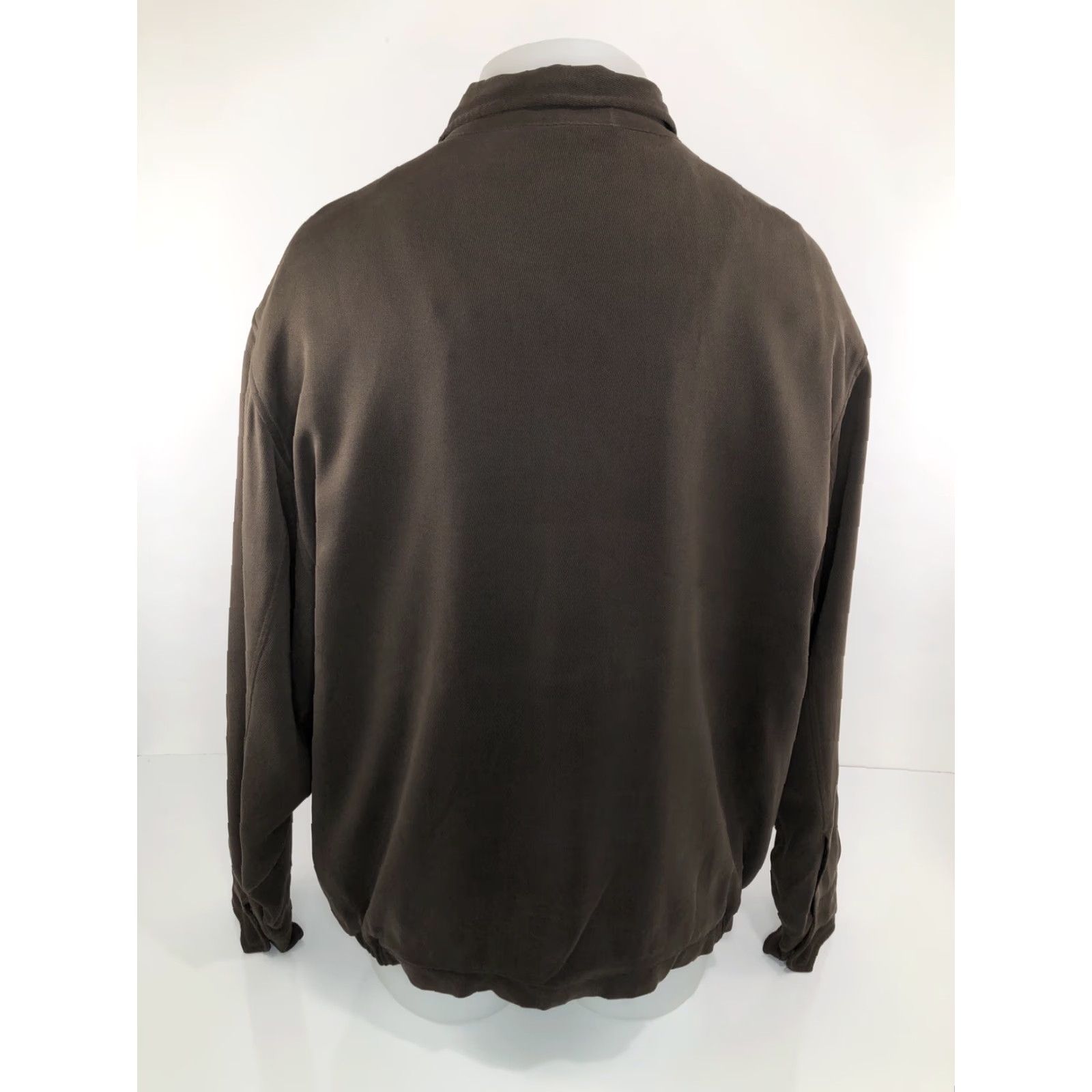 Tommy Bahama TOMMY BAHAMA Jacket Mens XL Full Zip 100% Silk Brown Size US XL / EU 56 / 4 - 4 Thumbnail