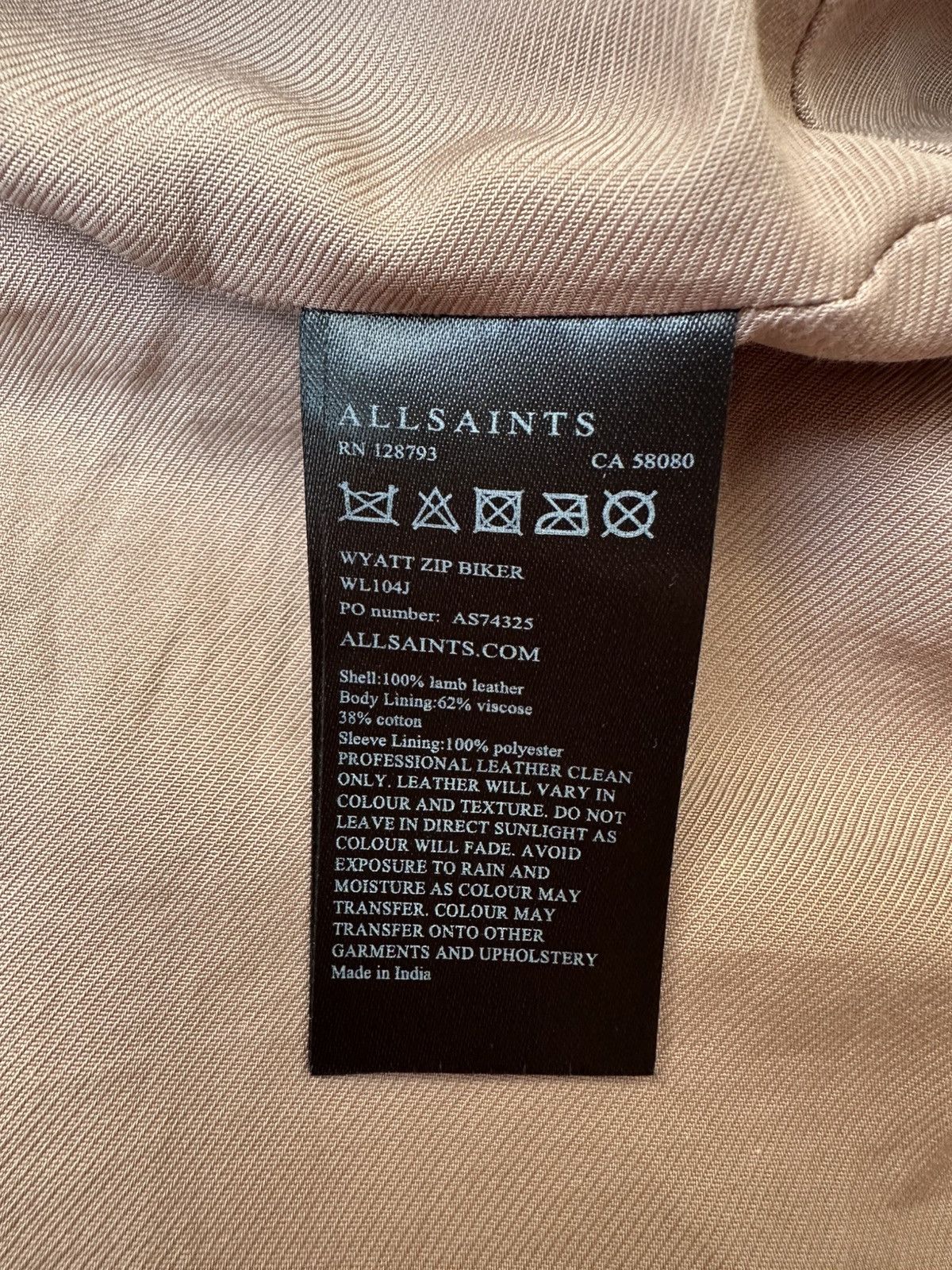 Allsaints AllSaints Wyatt Zip Biker Asymmetrical Leather Jacket Womens Size XS / US 0-2 / IT 36-38 - 10 Thumbnail
