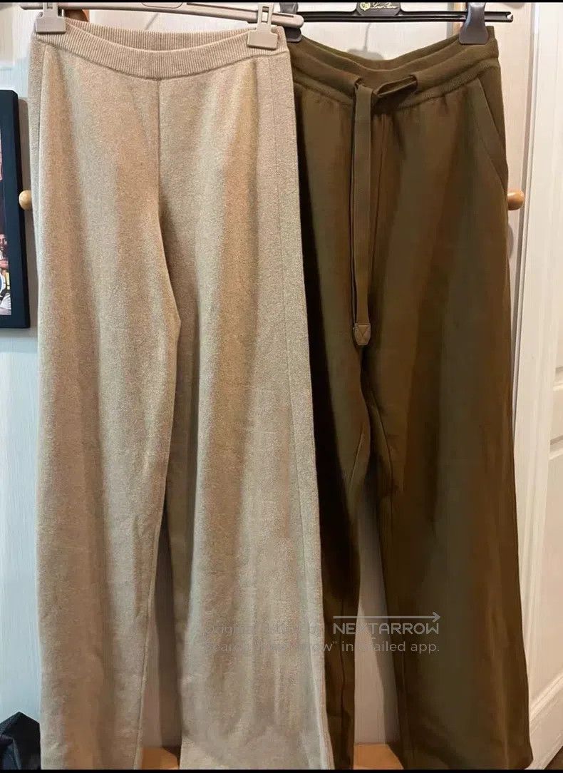 Loro Piana Camel baby cashmere wide-leg pants