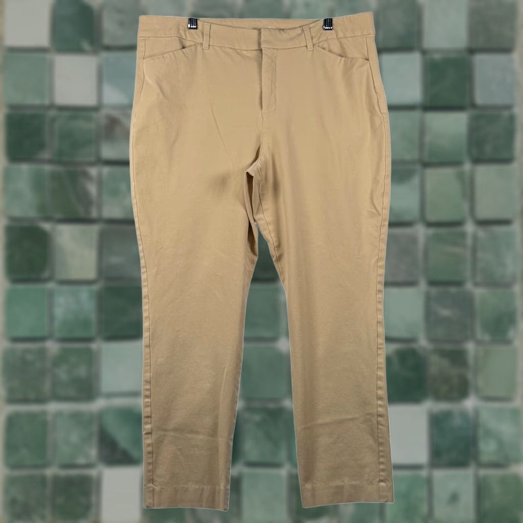 Old Navy Old Navy Pixie Skinny Ankle Pants High Rise 24.5in Inseam Beige Khaki 16W Plus Slim Pockets Work Casual Business Women Mens? Size 38" / US 16 / IT 52 - 1 Thumbnail