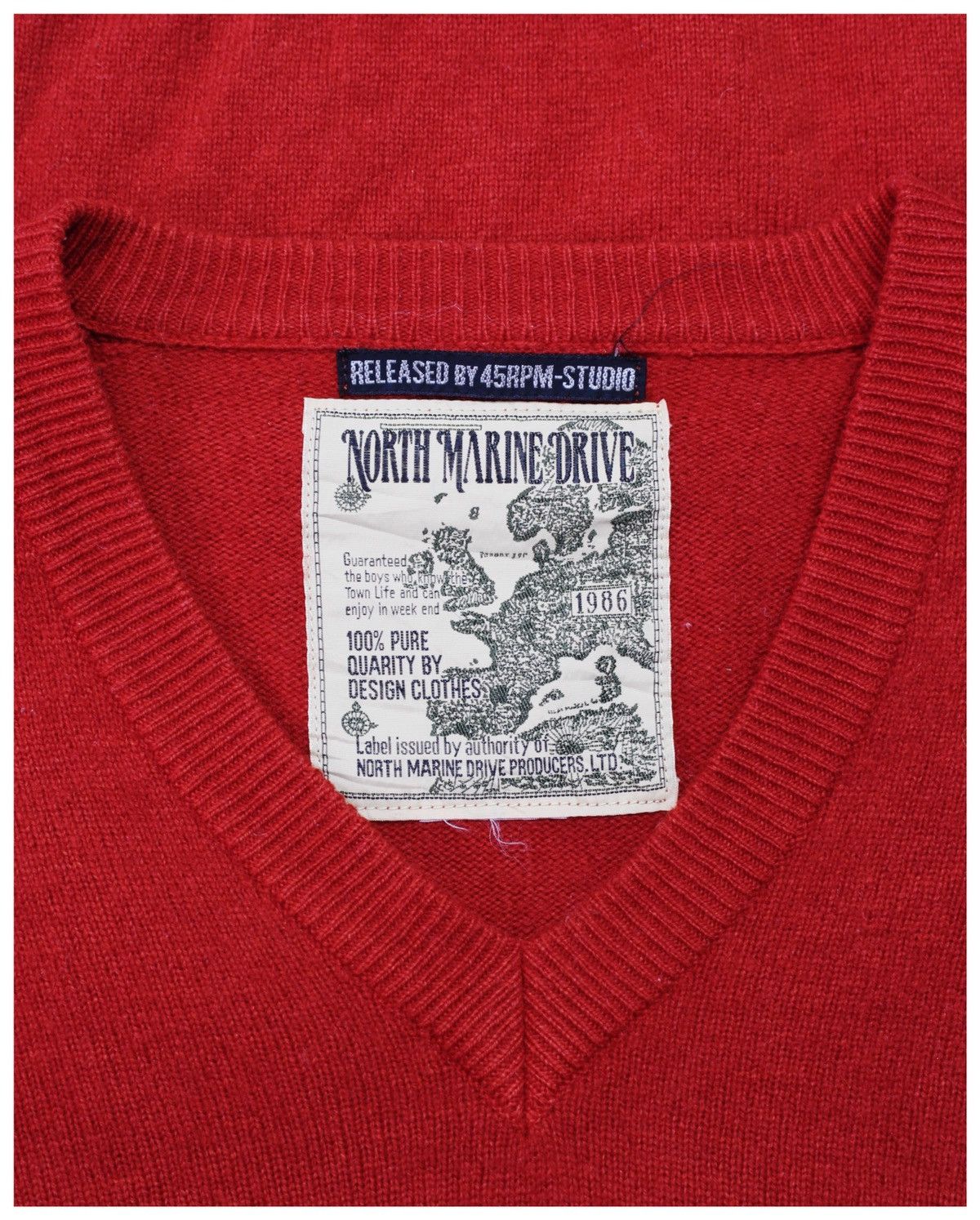 45rpm 2000S 45RPM “NORTH MARINE DRIVE” V-NECK KNIT Size US L / EU 52-54 / 3 - 3 Thumbnail
