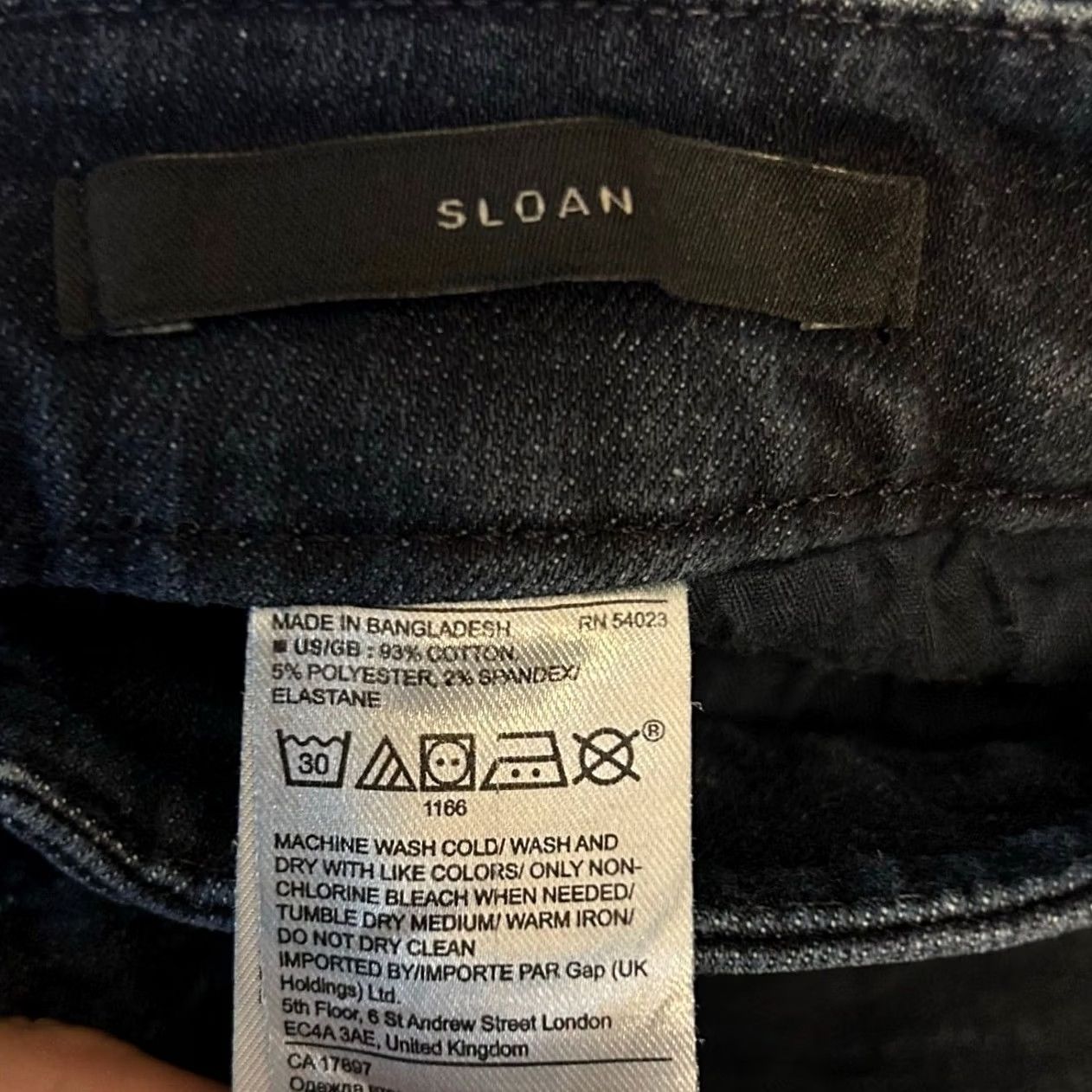 Banana Republic VINTAGE Banana Republic Womens Jeans Dark Blue Denim Mid Rise Sloan Fit Stretch 6 Size 30" / US 8 / IT 44 - 6 Thumbnail