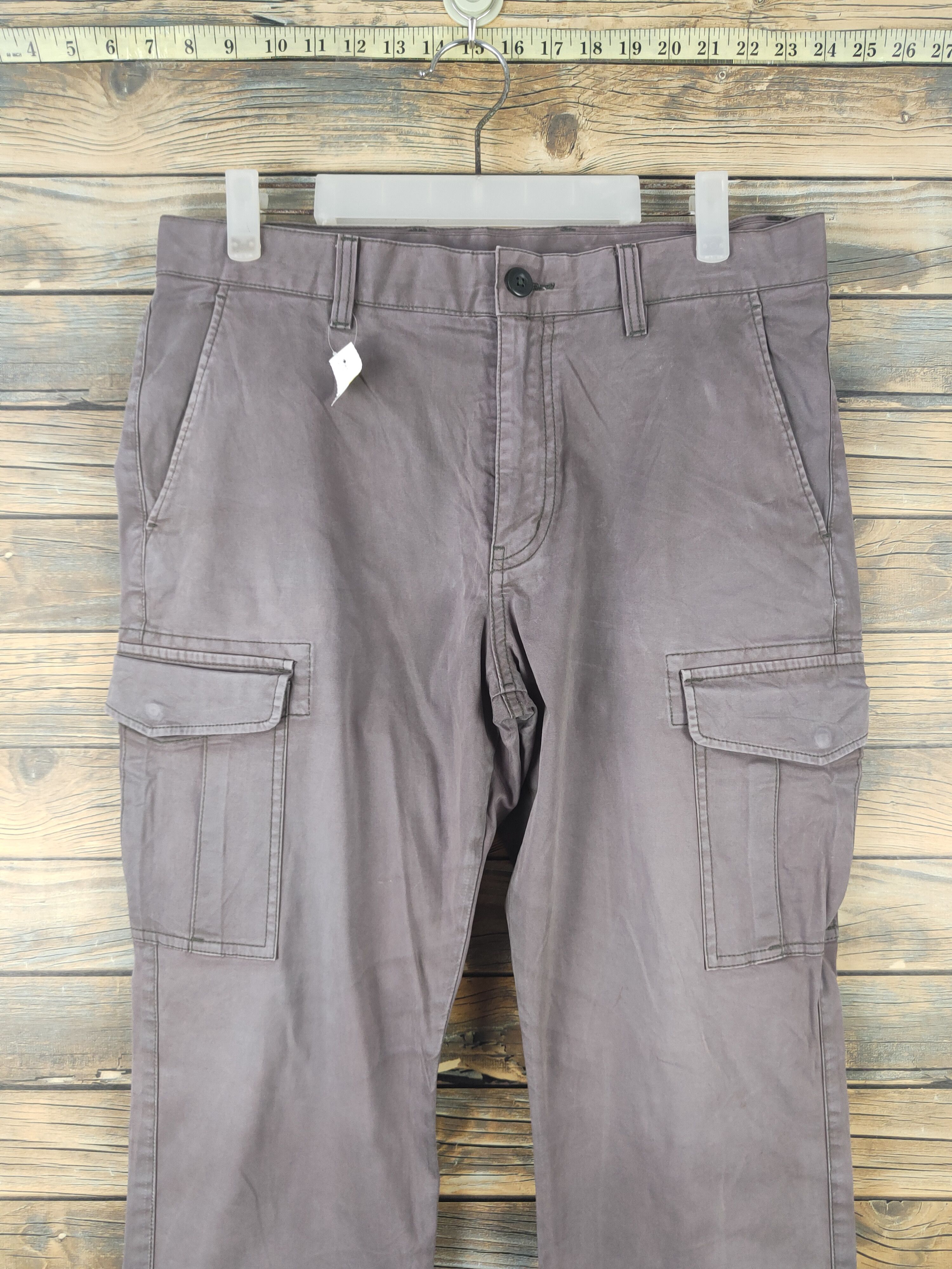 Japanese Brand DL Uniqlo Dark Gray Multipocket Tactical Cargo Pants #1872 Size US 33 - 2 Thumbnail