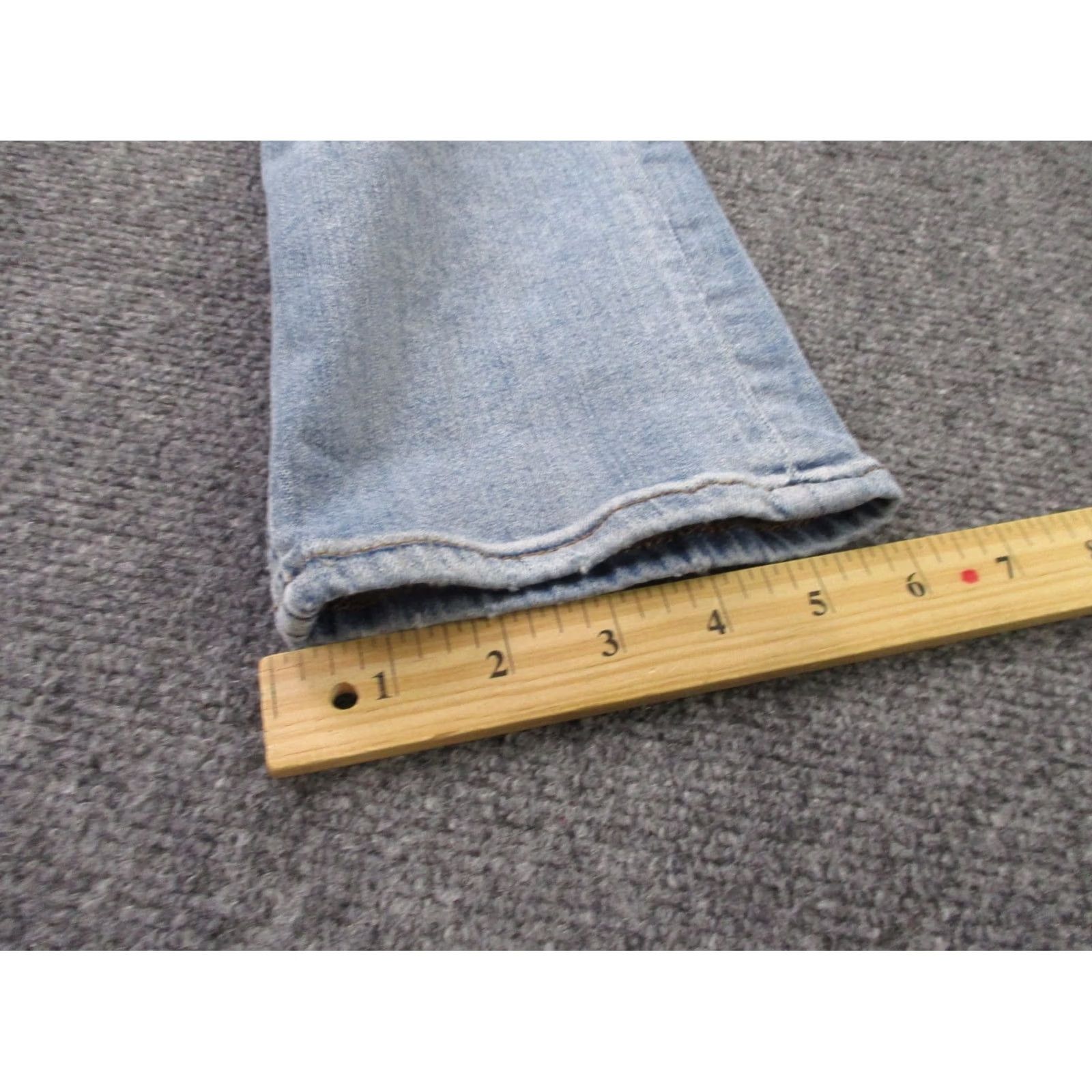 Allsaints All Saints Jeans Womens 28 Blue Straight Fit Knee Patch Petrol Casual Size 28" / US 6 / IT 42 - 5 Thumbnail