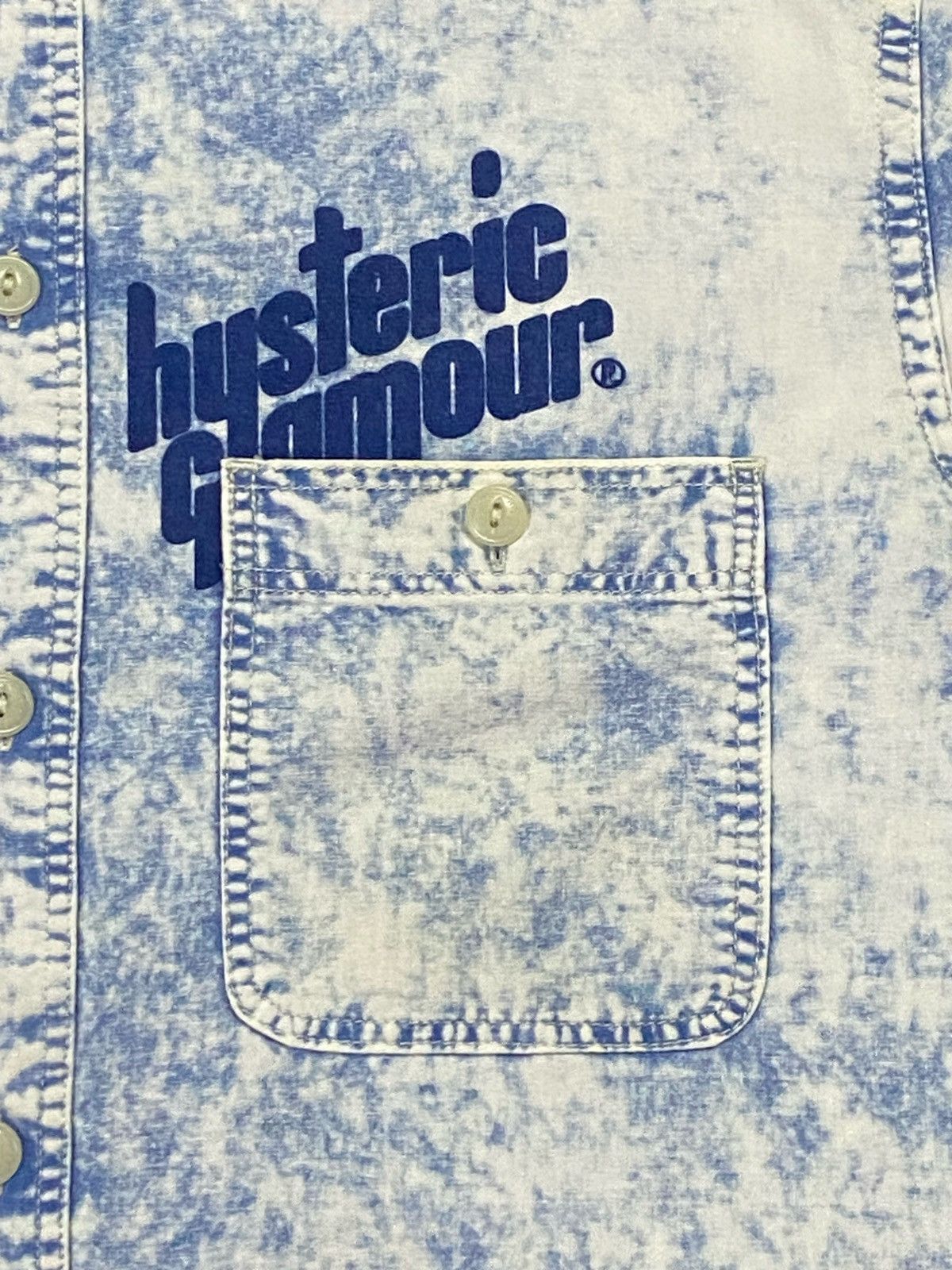 Hysteric Glamour × Japanese Brand Rare Design‼️Hysteric Glamour Acid Wash Shirt Button Ups Size US M / EU 48-50 / 2 - 13 Thumbnail