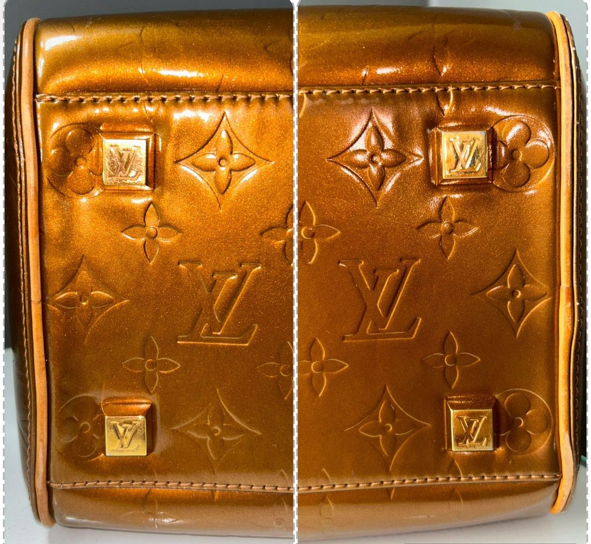 Louis Vuitton Louis Vuitton Bronze Vernis Tompkins Square Handbag BA0060 Size ONE SIZE - 20 Thumbnail