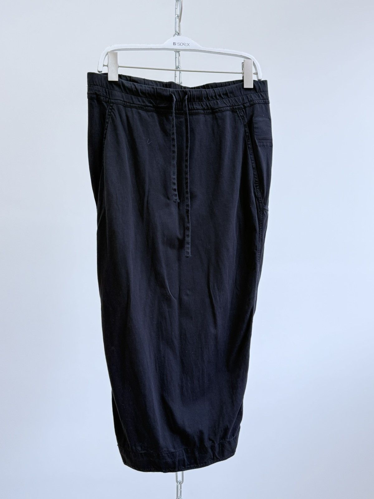 Rick Owens Drkshdw Black Slit Back Skirt