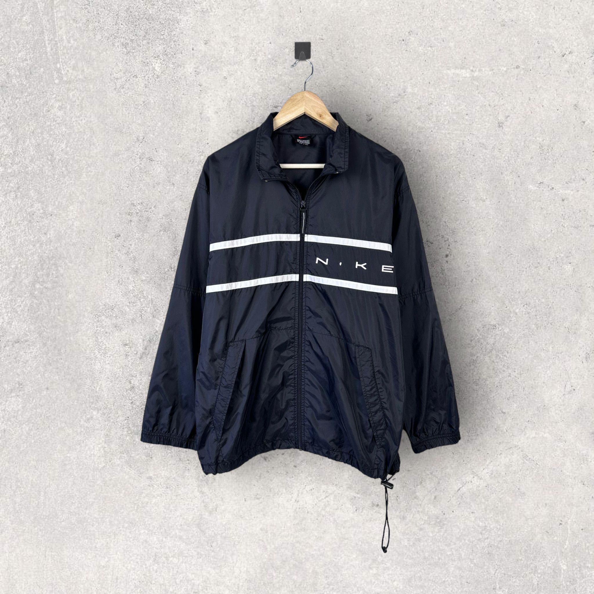 Pre-owned Nike X Vintage Y2k Nike Windbreaker Jacket Black Size S