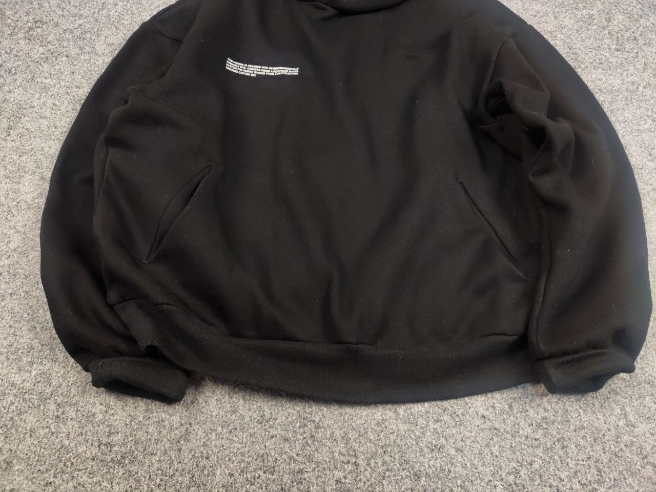 Pangaia Pangaia Design Organic Oversize Unisex Black Logo Hoodie Size US XS / EU 42 / 0 - 9 Thumbnail