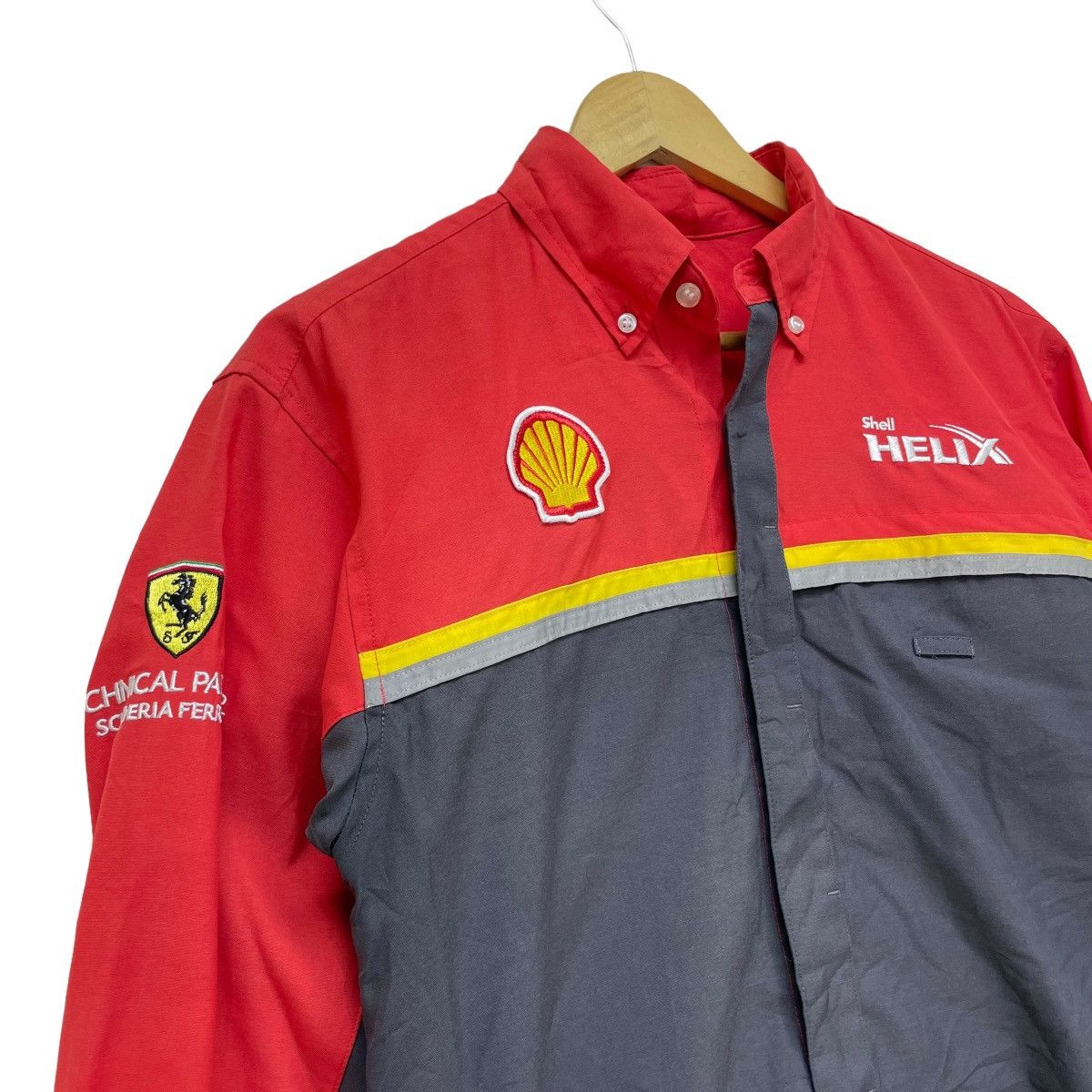 Ferrari × Formula 1 Vintage Ferrari X Shell Worker Shirt Button Up Long Sleeve Size US M / EU 48-50 / 2 - 3 Thumbnail